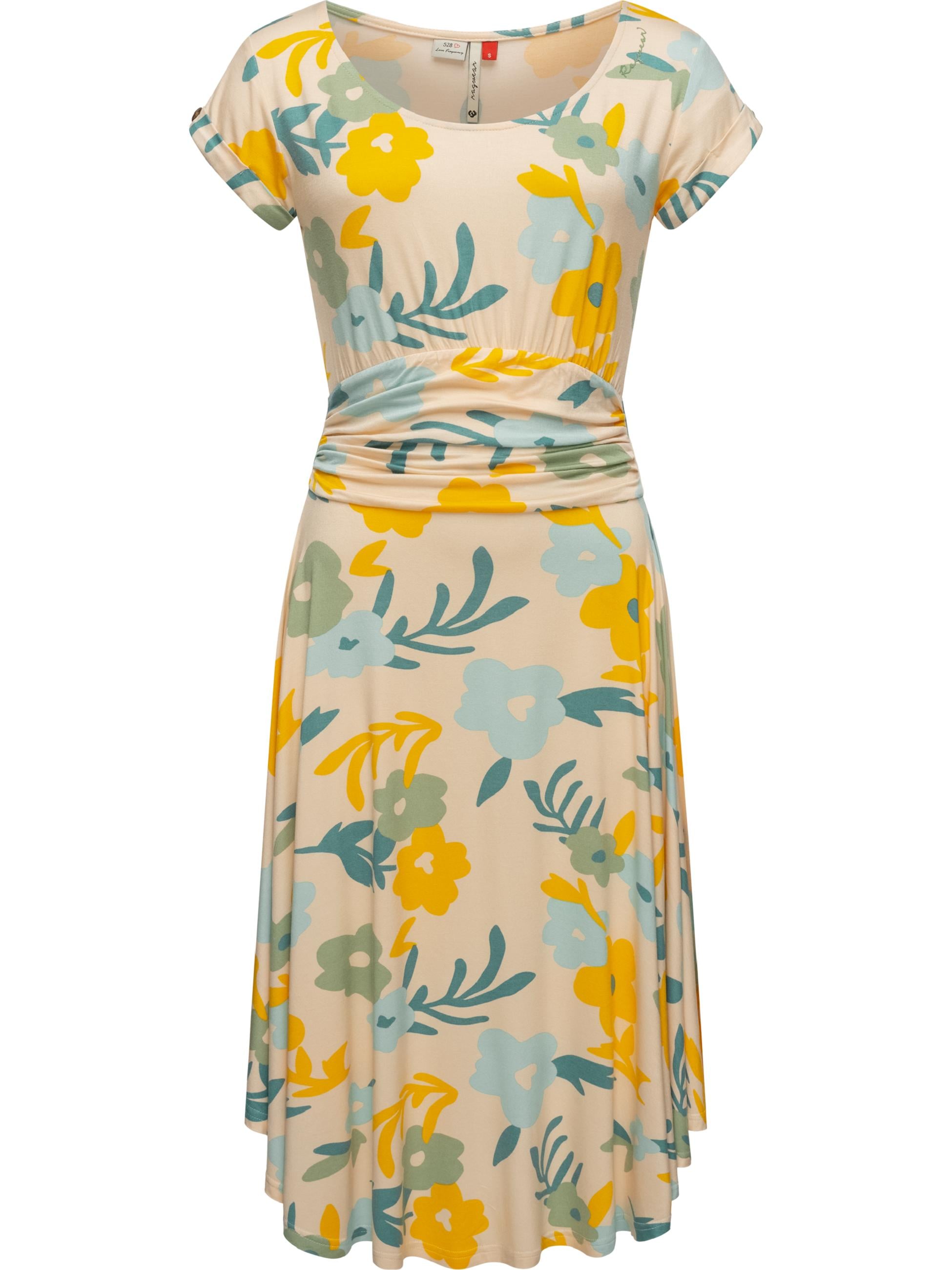 Ragwear Sommerkleid »Sommerkleid Yvone Flowers«, Leichtes Jersey-Kleid mit Taillengürtel