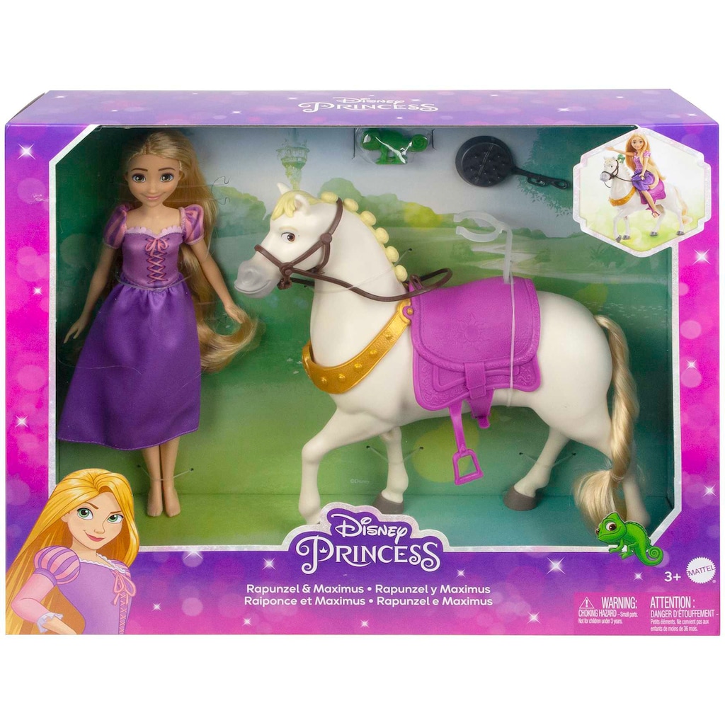 Mattel® Anziehpuppe »Disney Prinzessin, Modepuppe Rapunzel und Pferd«