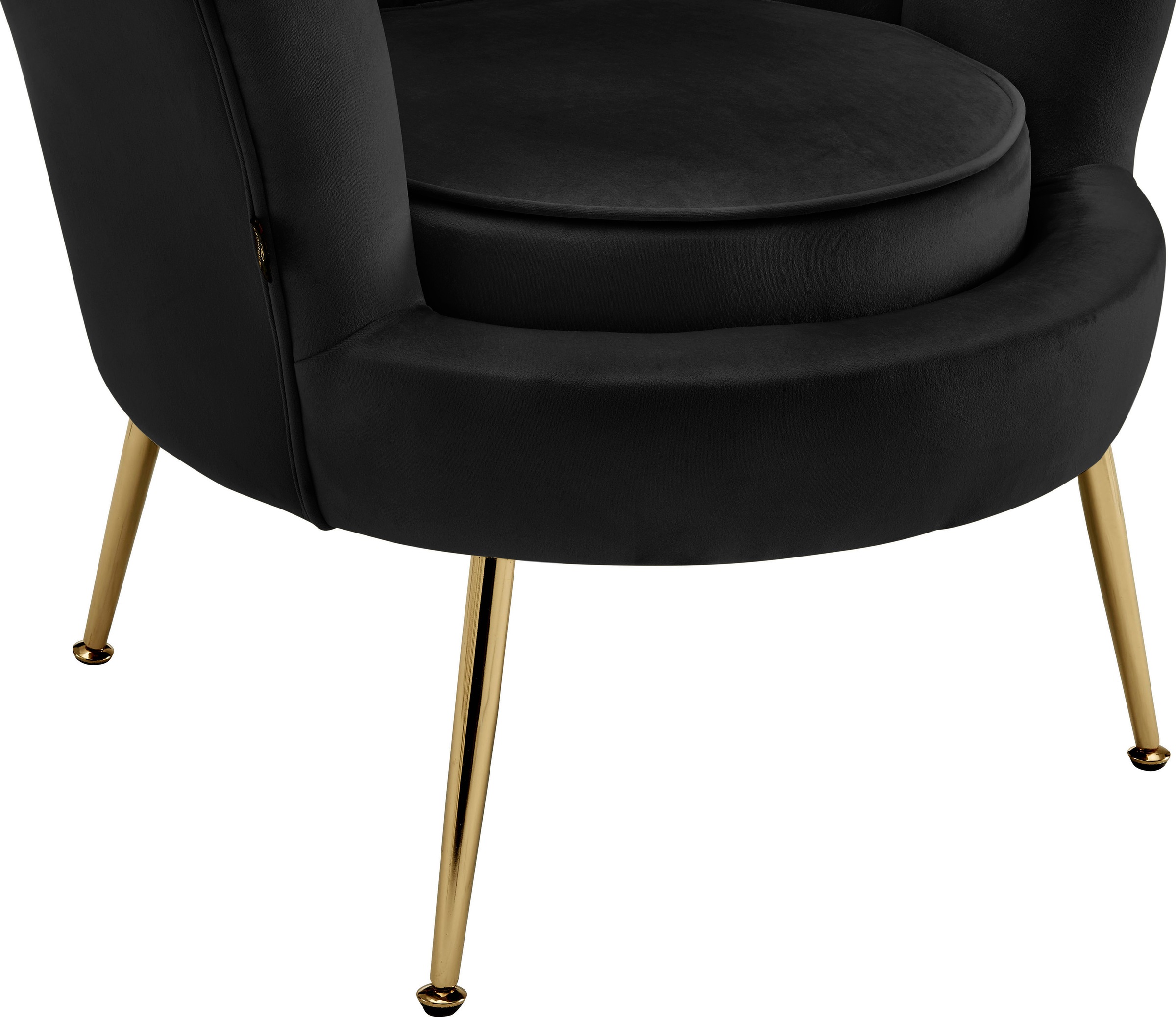 Leonique Loungesessel »Kelsey«, mit weichen Samtvelours Bezug, edlem Metallgestell, Sitzhöhe 43,5 cm