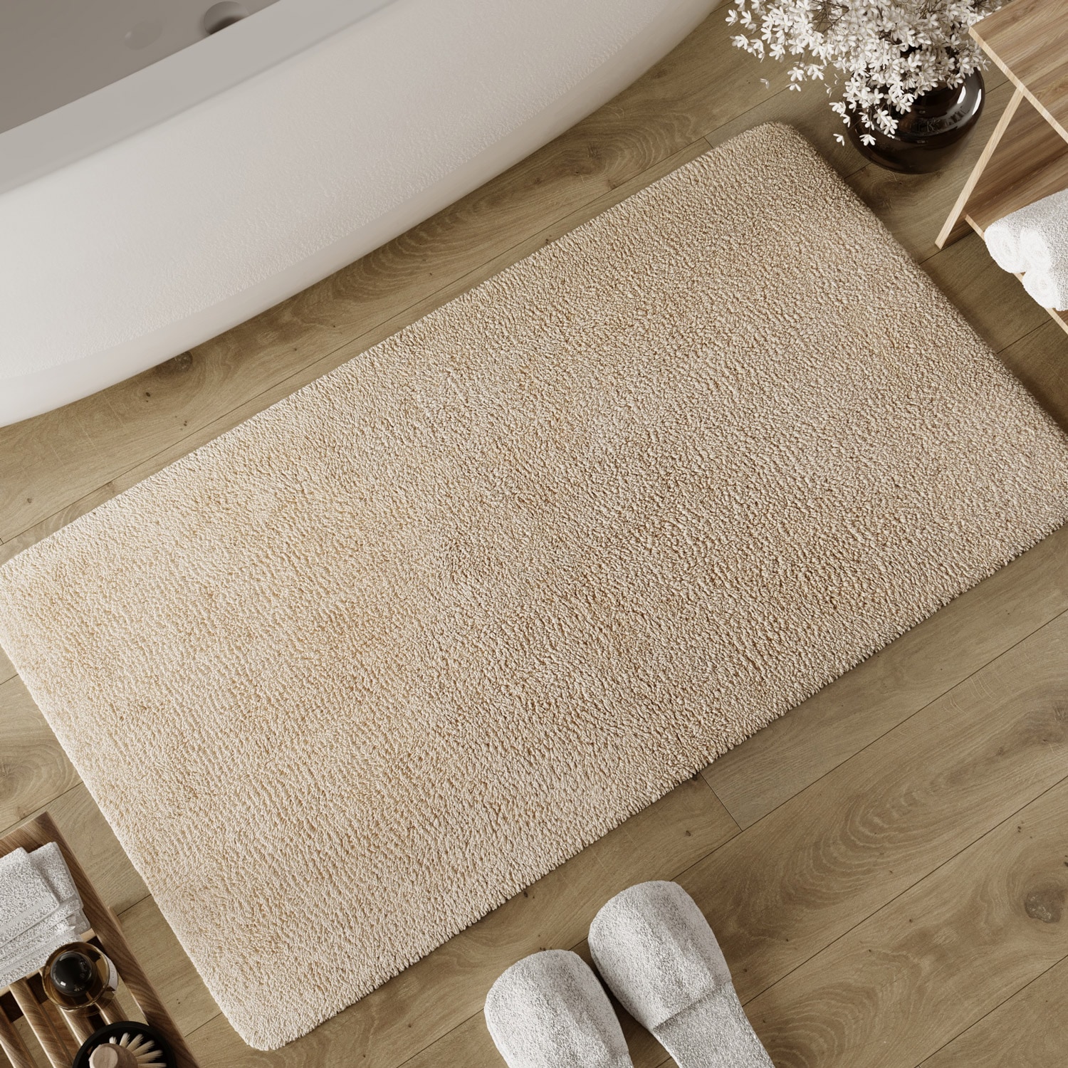 Wecon home Basics Badematte »Erik« Höhe 20 mm waschbar, rutschfest, sehr weich, strapazierfähig, pflegeleicht