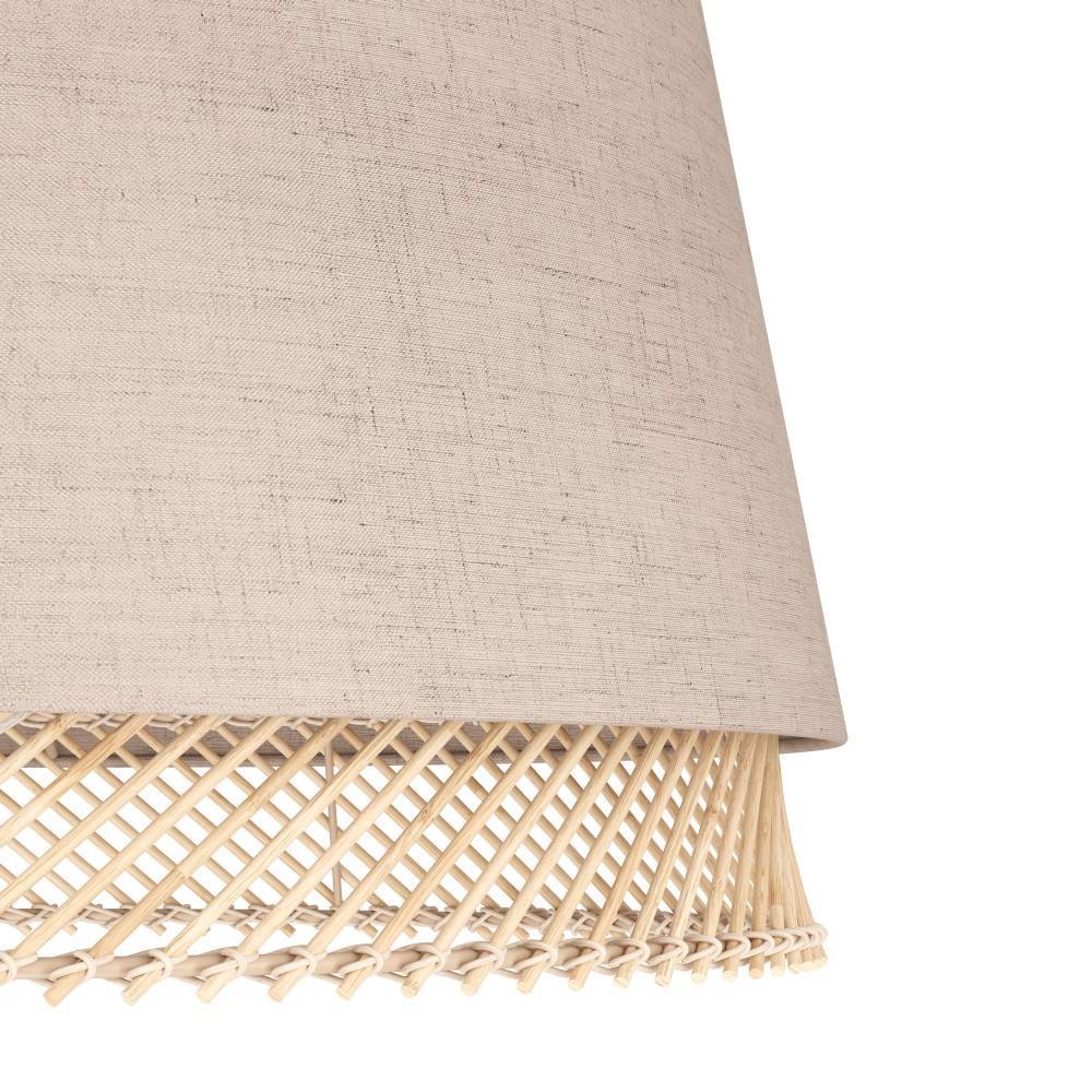 EGLO Deckenleuchte »TABLEY«, 1 flammig, Leuchtmittel E27 | ohne Leuchtmittel, Deckenleuchte, Wohnzimmerlampe, Leinen und Bambus, Aufbaulampe, Ø 38cm