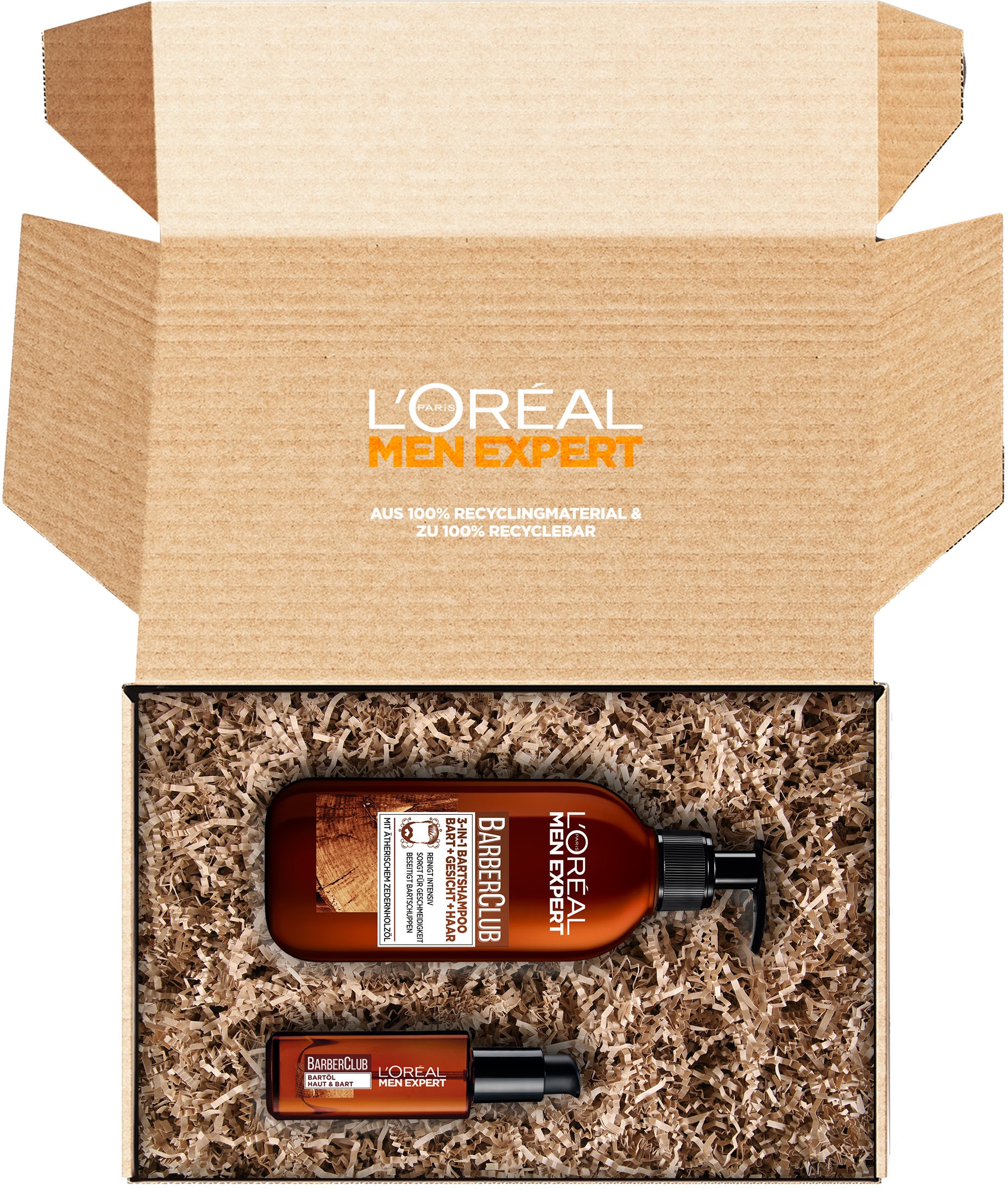 L\'ORÉAL PARIS MEN EXPERT Bartpflege-Set »Barber Box«, (2 tlg.), Nachhaltige  Box: 100 % Recyclingmaterial, 100 % recycelbar kaufen - OTTO Weihnachts-Shop | Bartpflege-Sets