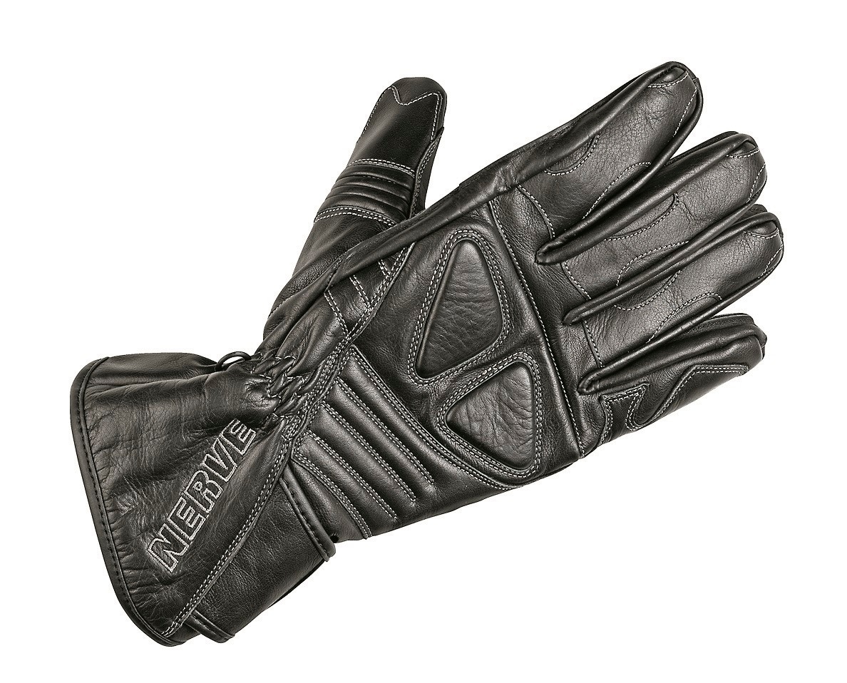 Motorradhandschuhe »Dark Leather«, Polsterung über den Fingerknöcheln