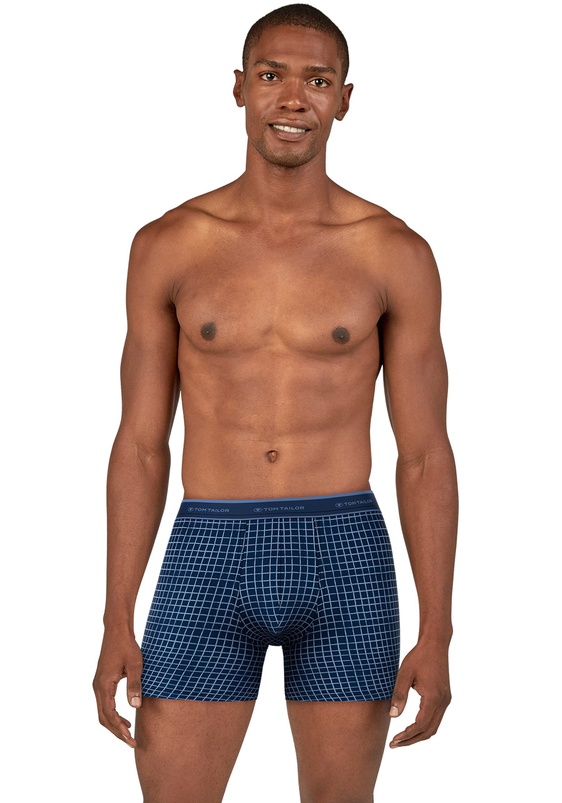 TOM TAILOR Langer Boxer, (2er-Pack), mit Logobund
