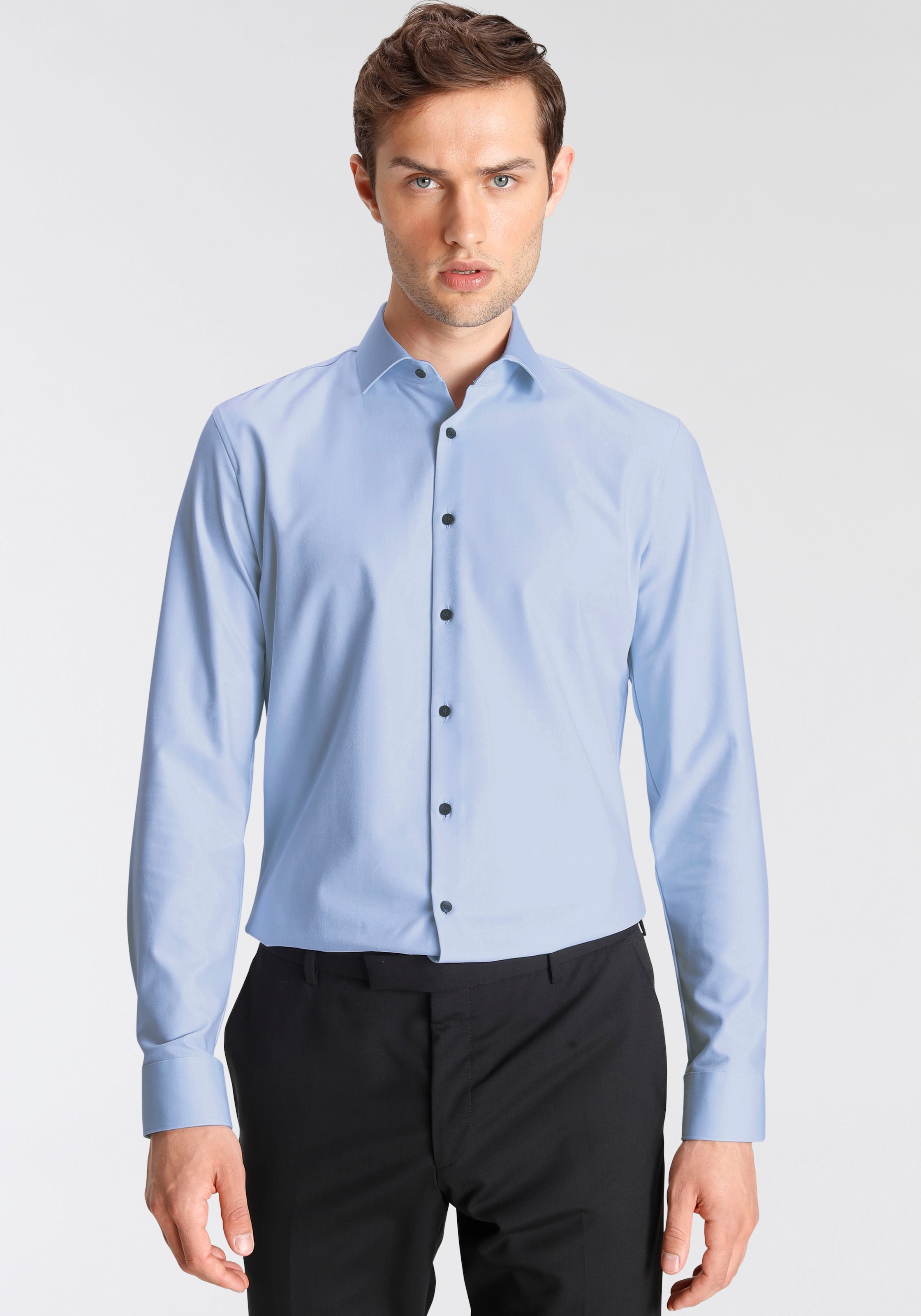 OLYMP Businesshemd »No. Six 24/Seven super slim«, Jersey-Hemd