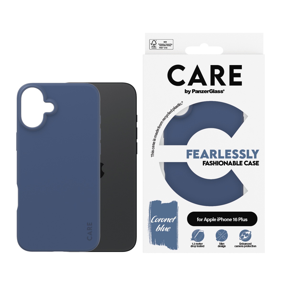 CARE by PanzerGlass Handyhülle »Fearlessly Fashionable Case für Apple iPhone 16 Plus« Backcover, Schutzhülle, Handyschutzhülle, Case, Schutzcase, stoßfest