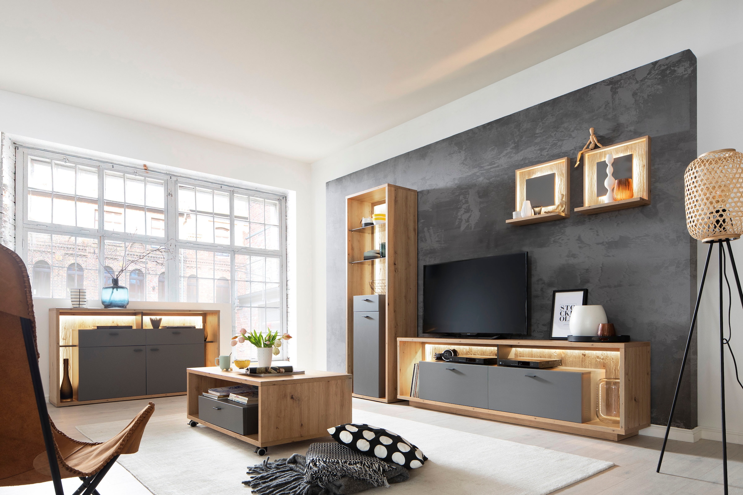 MCA furniture Couchtisch belastbar, kaufen 115 cm online »Lizzano«, Tisch bis Kg Landhausstil, Wohnzimmertisch breit 50