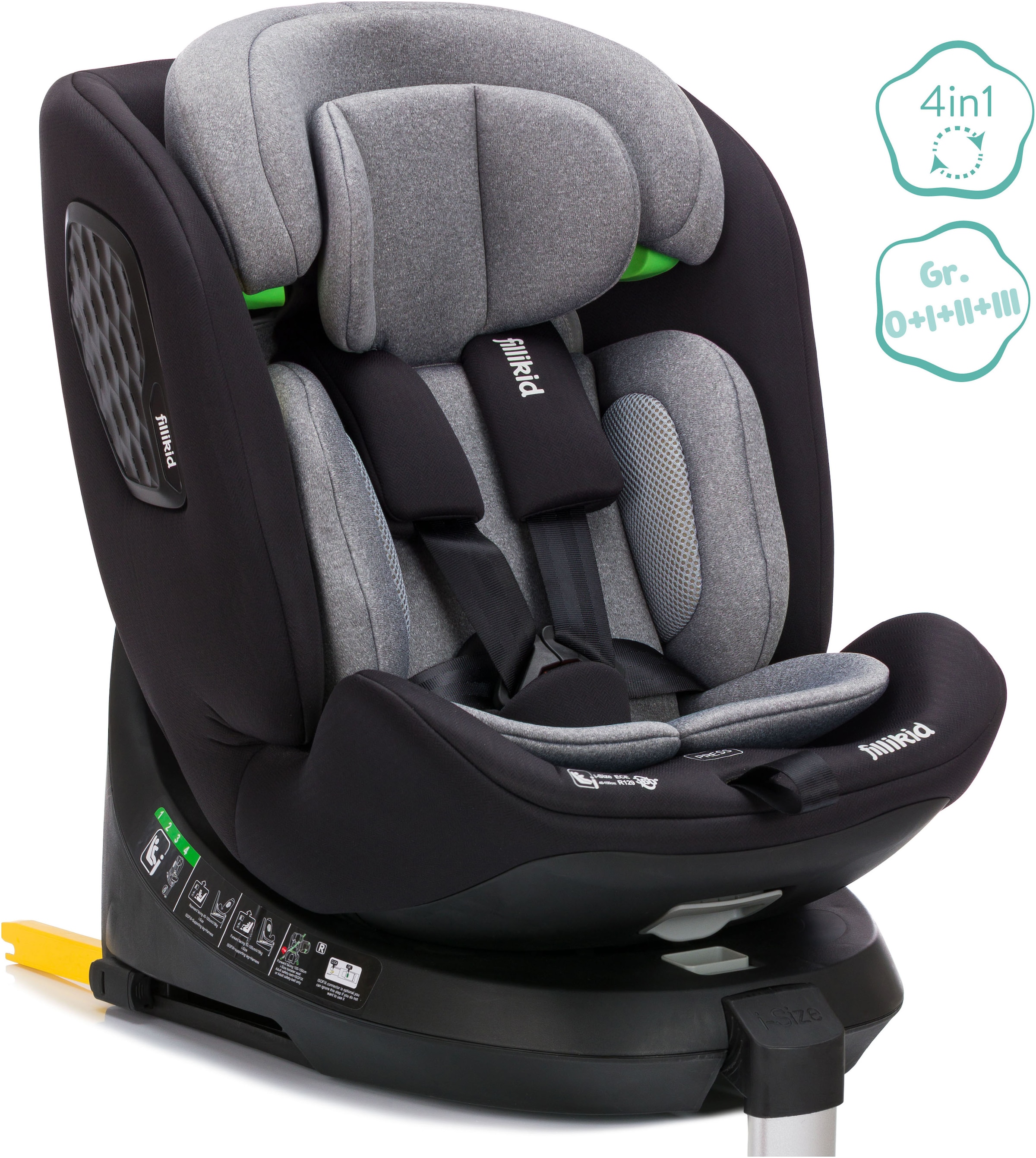Fillikid Autokindersitz »Aris« 360° drehbar, inkl. Isofix
