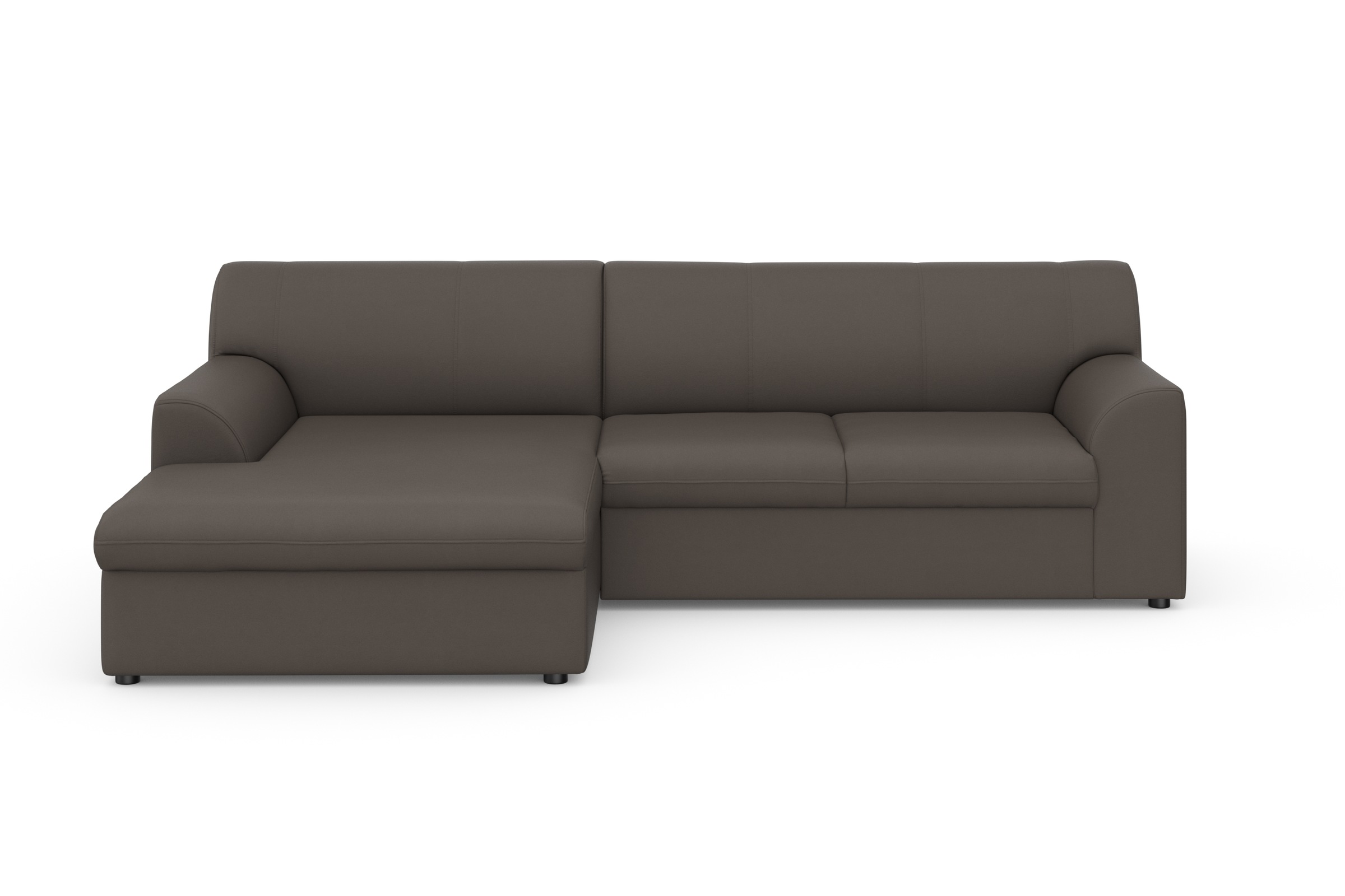 DOMO collection Ecksofa »Topper, elegant und zeitlos, kompaktes Stellmaß 245/155cm, L-Form«, mit Recamiere, wahlweise mit Schlaffunktion