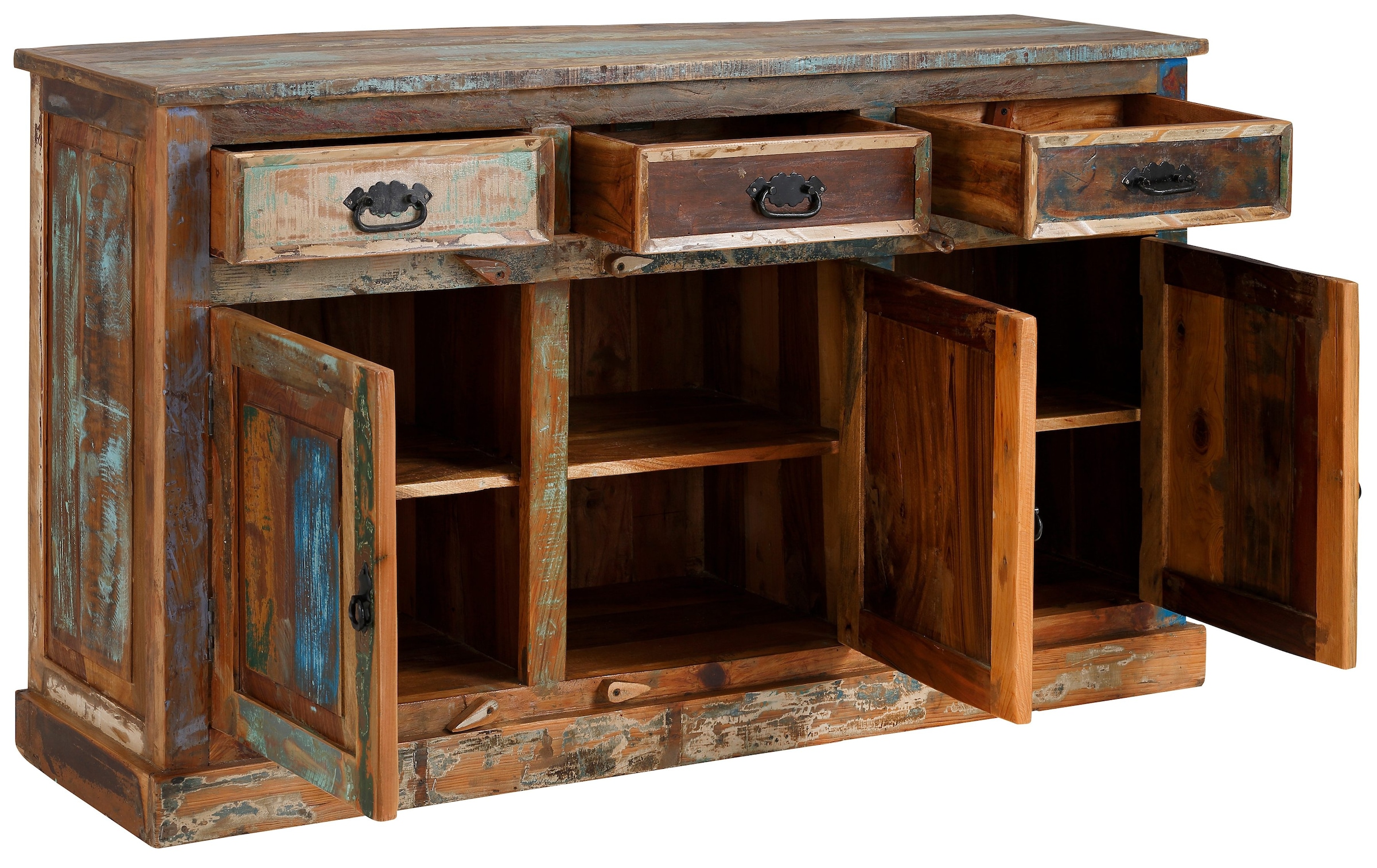 SIT Sideboard »Riverboat« aus recyceltem Altholz, Breite 40 cm, Shabby Chic, Vintage