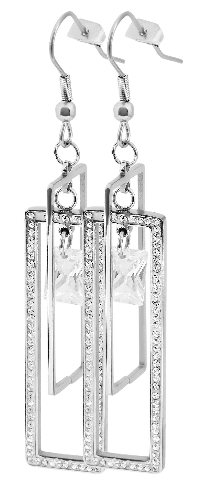 Adelia´s Paar Ohrstecker »Damen Ohrringe ¿ Ohrstecker aus Edelstahl mit Strass«