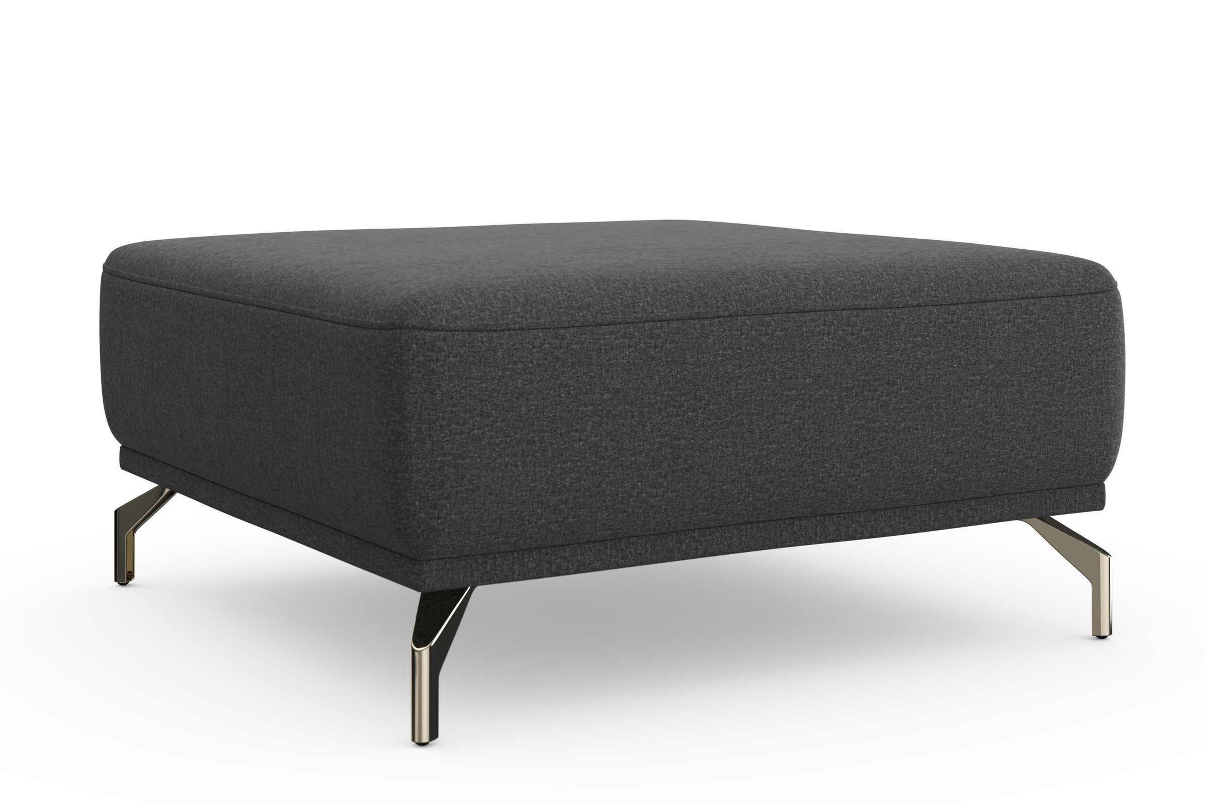 sit&more Hocker »Bailando«, mit Federkern und satinierten Nickelfüßen