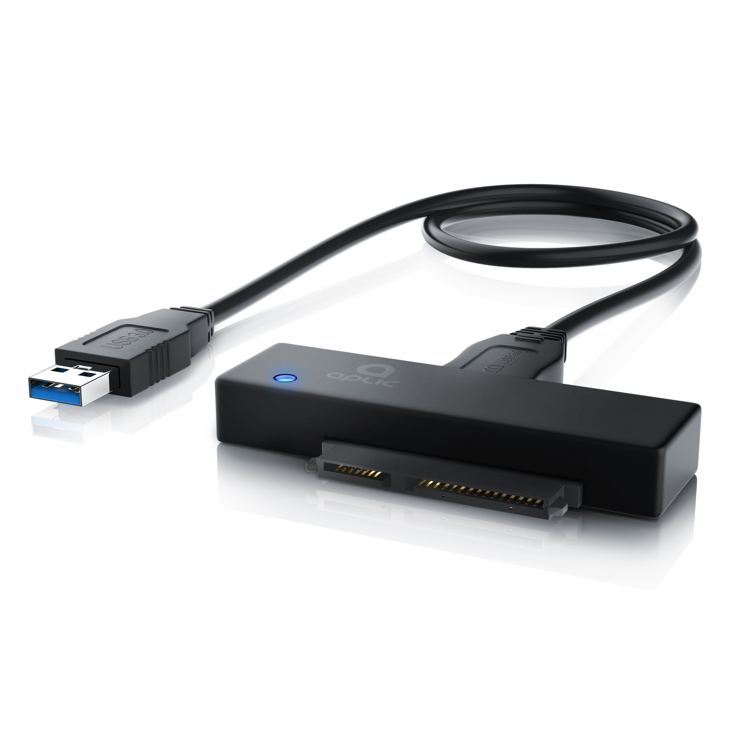Aplic USB 3.0 zu SATA Konverter Kabel inkl. Netzteil »SATA 1/2/3 Festplatten & Laufwerke / UASP«