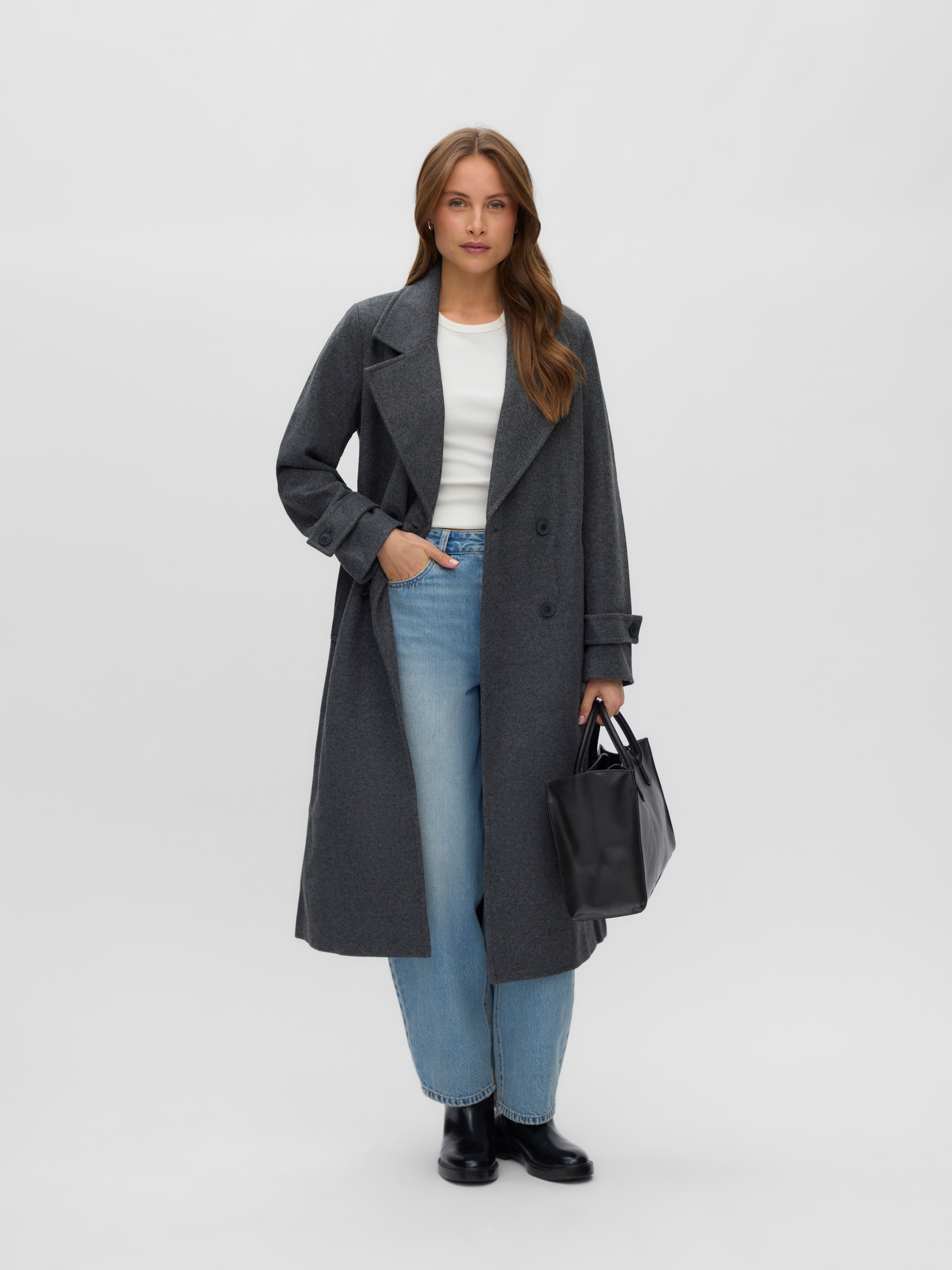 Vero Moda Langmantel »VMEVA LONG COAT NOOS« Kunstfaser