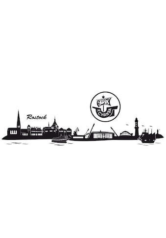Wandtattoo »Hansa Rostock Skyline + Logo«, (Set, 1 St.)