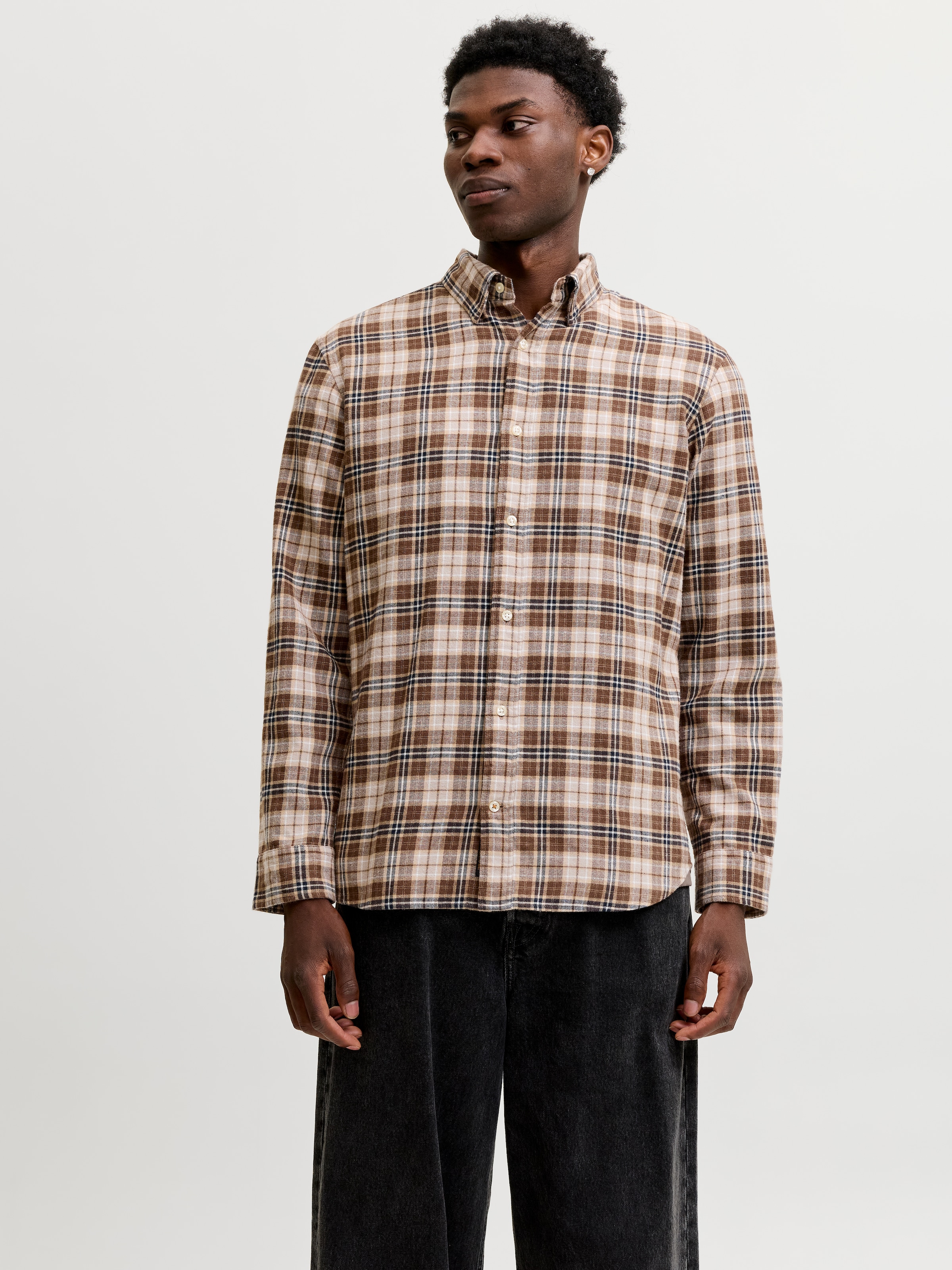 Jack & Jones Langarmhemd »JJEFIELD CHECK SHIRT LS SN« Baumwolle, normal geschnitten