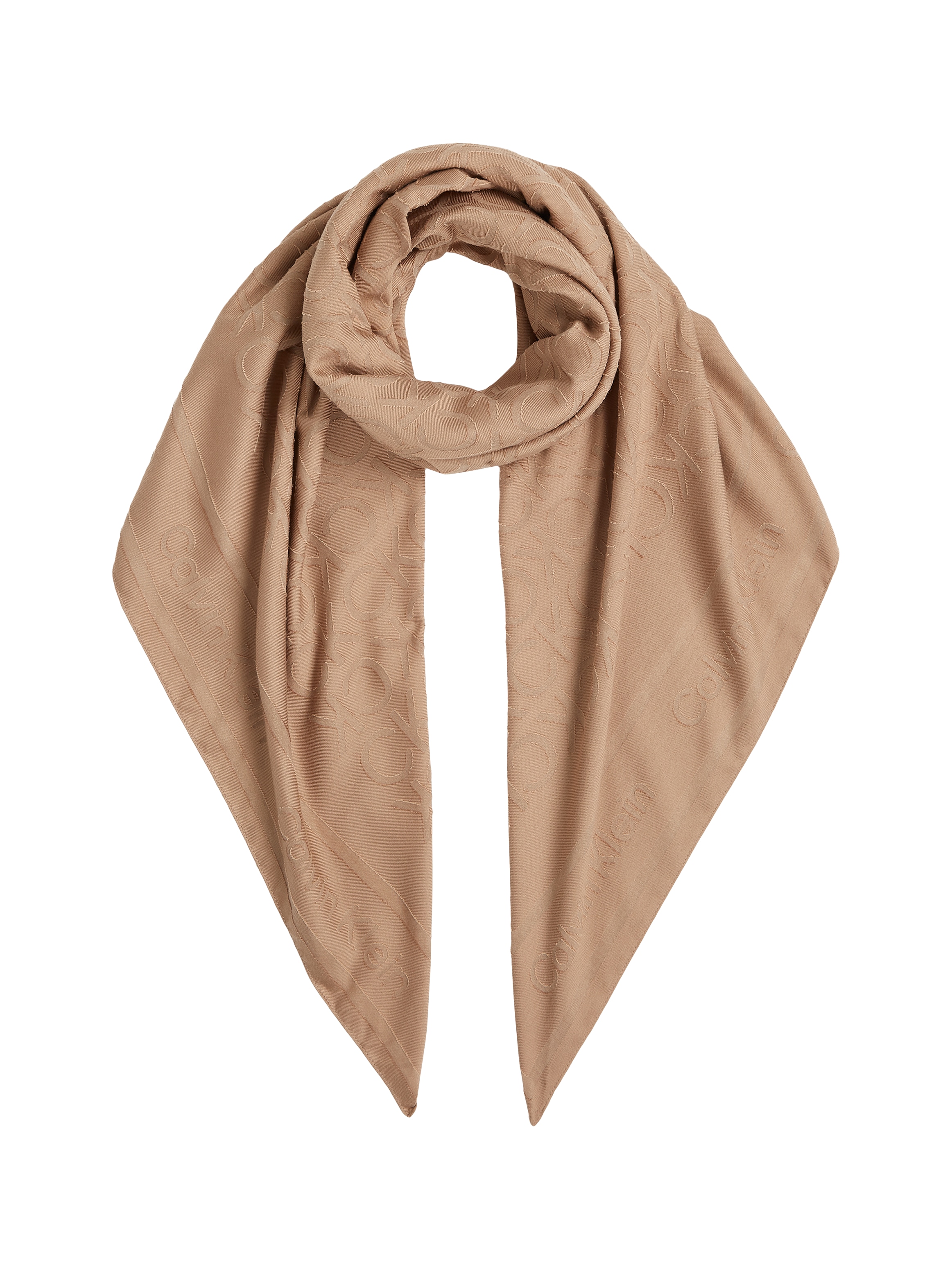 Calvin Klein Schal »BURNOUT MONOGRAM SCARF«, CK-Muster, Quadratisches Format
