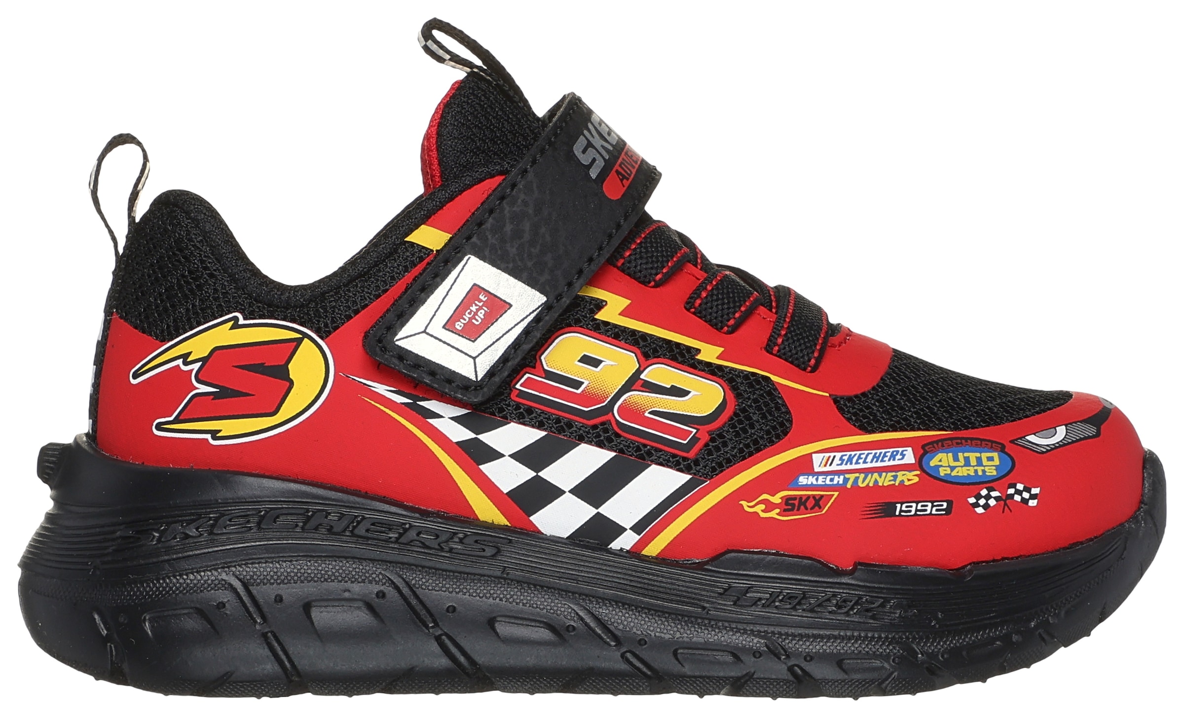 Skechers Lauflernschuh »SKECH TRACKS«  Sneaker mit vielen coolen Prints, Größenschablone zum Download