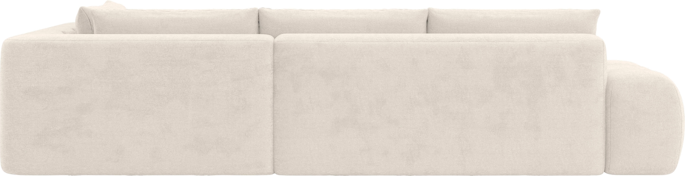 INOSIGN Ecksofa »AZITA Designsofa, elegant und bequem L-Form, Bubble-Optik«, lose Rückenkissen, traumhafte Steppung, Maße B/T/H: 352/210/72 cm