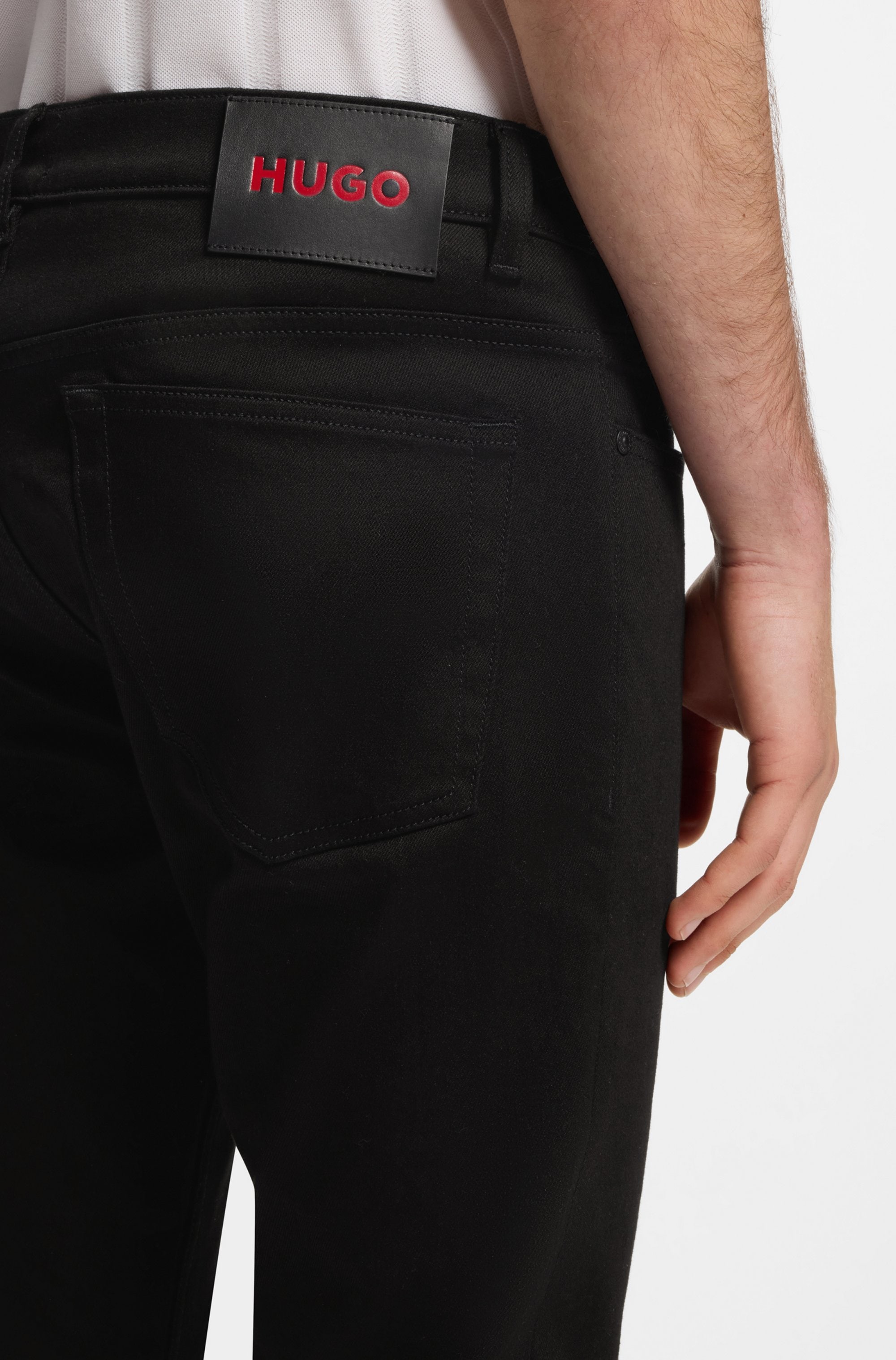 HUGO Slim-fit-Jeans »HUGO 708« mittlere Bundhöhe, gerader Beinverlauf, Slim Fit, Stretch-Denim