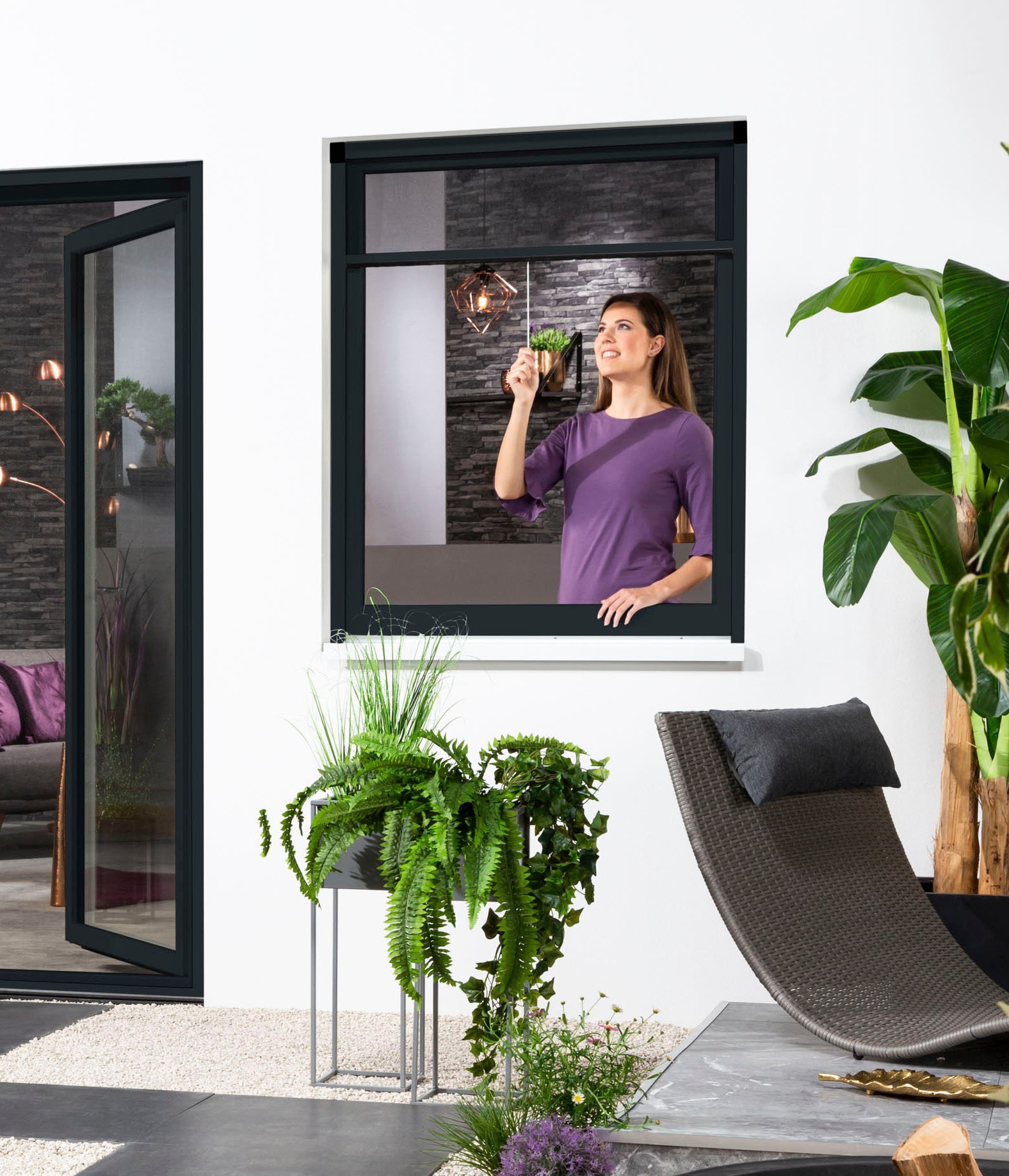 hecht international Insektenschutzrollo »SMART«, transparent, Insektenschutz, für Fenster, kürzbar
