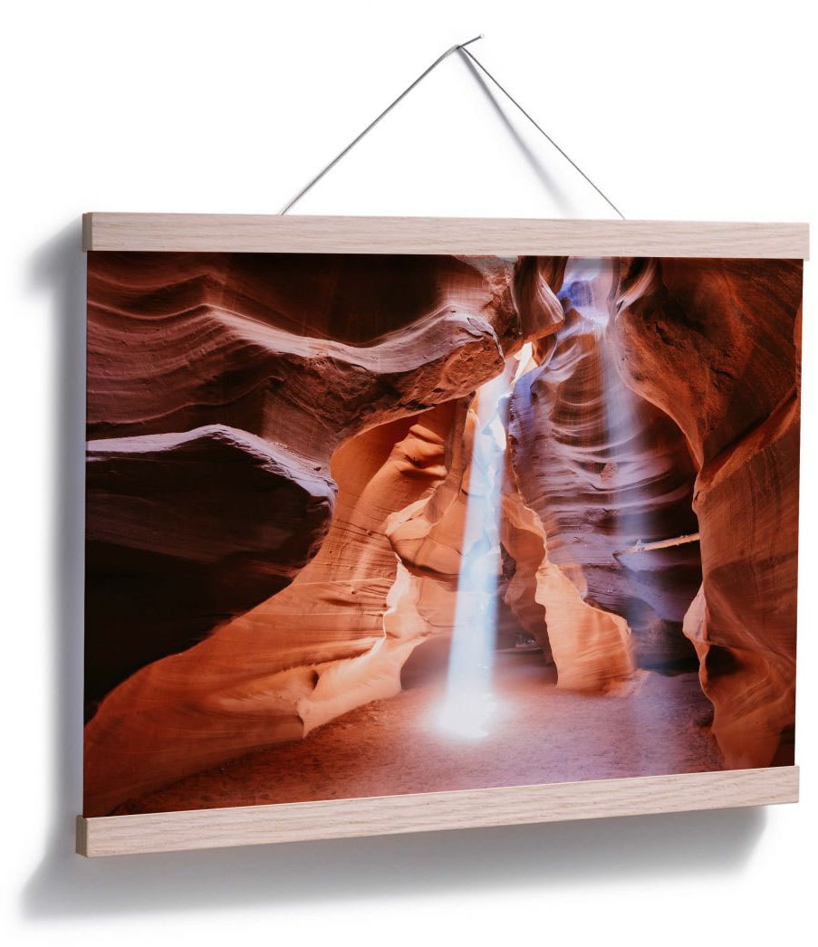 Wall-Art Poster »Sonnenstrahlen Canyon«, Landschaften, (1 St.), Poster ohne Bilderrahmen