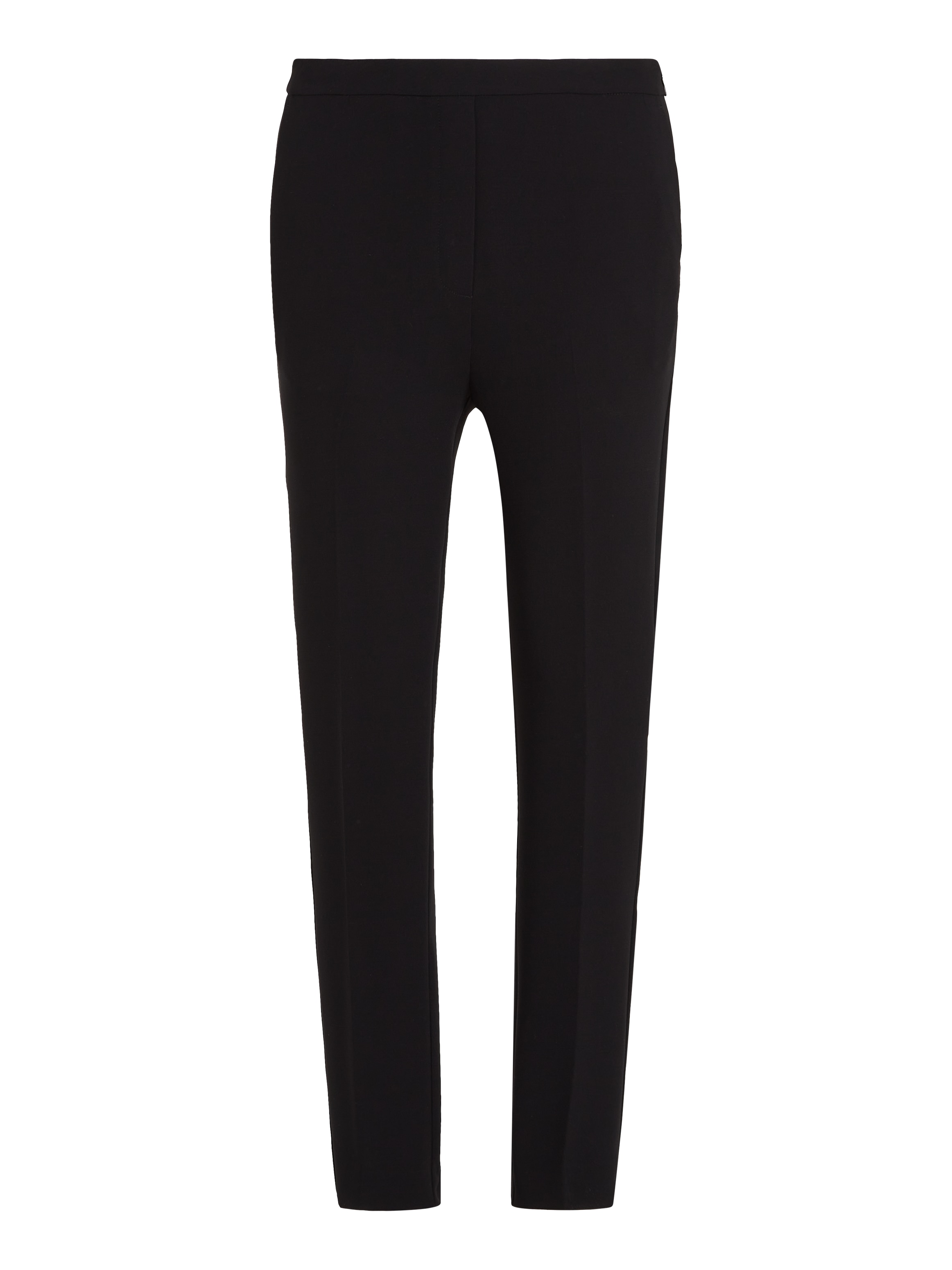 Tommy Hilfiger Webhose »CREPE SLIM PULL ON PANT«, mit Metalllabel, Bügelfalten