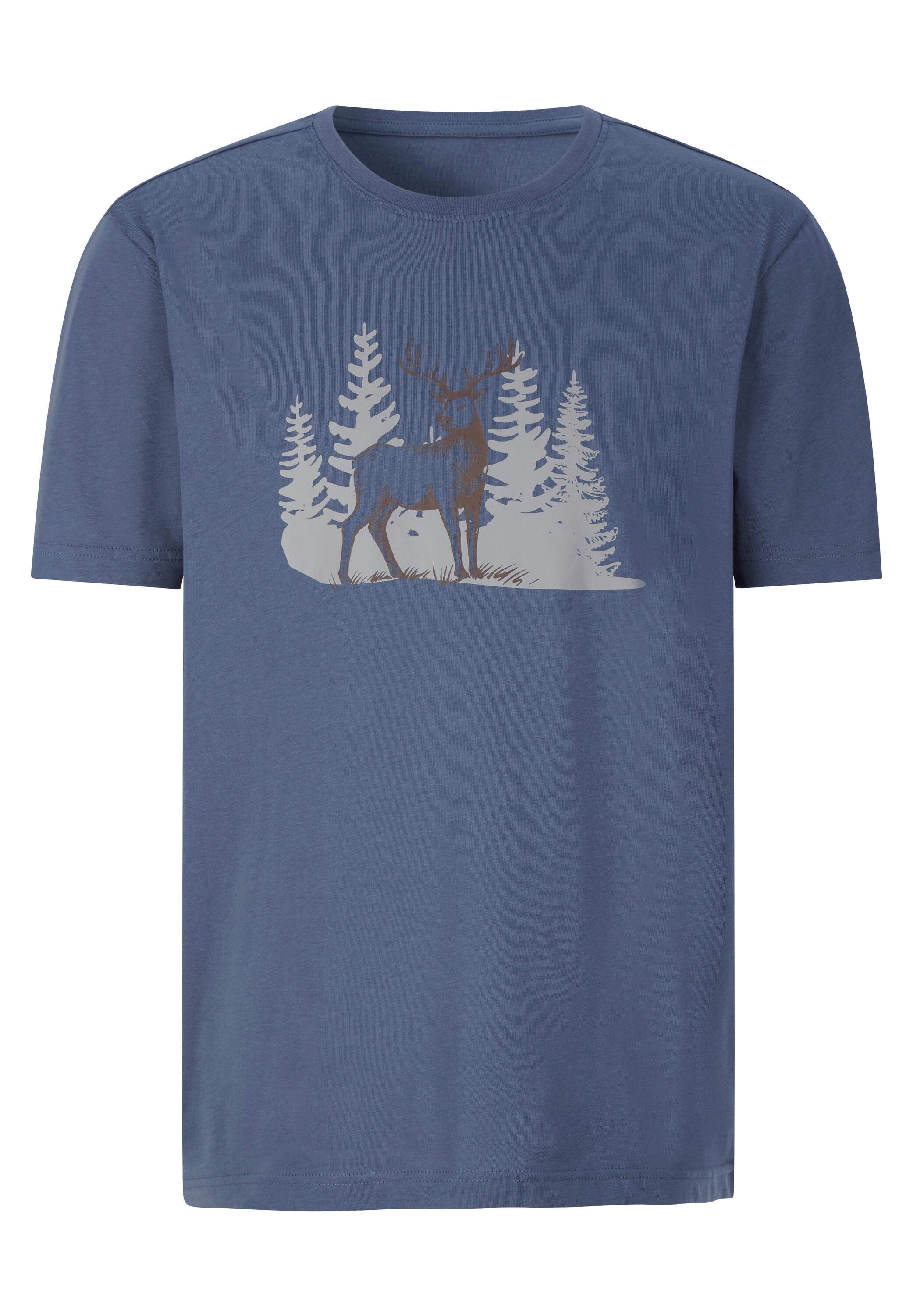 Sieh an! Trachtenshirt »Shirt Kurzarmshirt mit platziertem Hirsch-Druck«