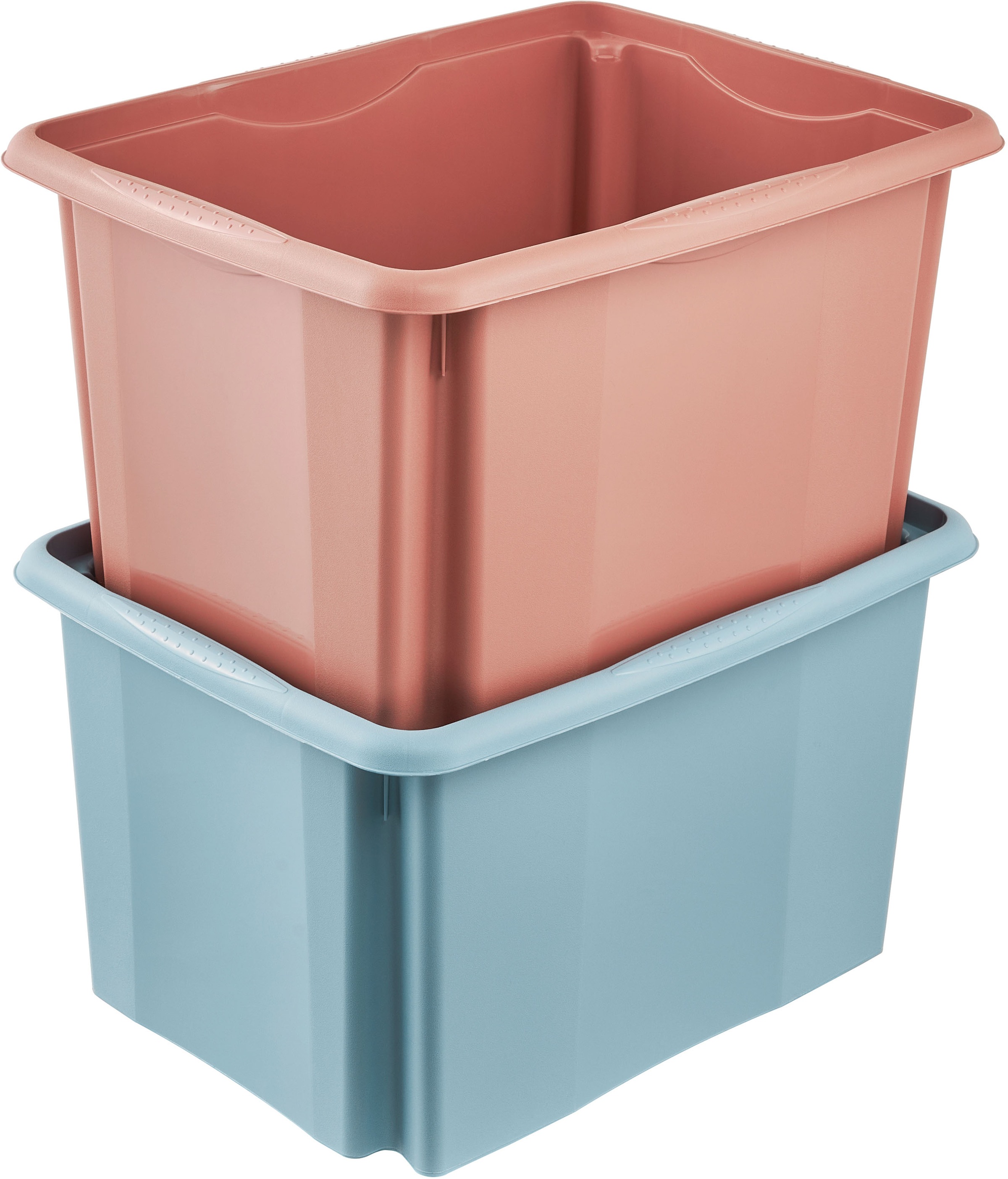 keeeper Aufbewahrungsbox »Emil, 3er Set, 30 L, 44,5 x 34,5 x 27 cm« ineinander und aufeinander stapelbar