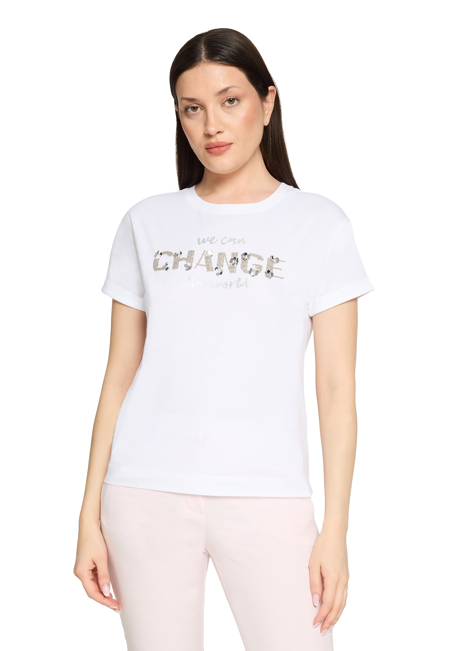 Betty&Co Rundhalsshirt »Casual-Shirt mit Stickerei«