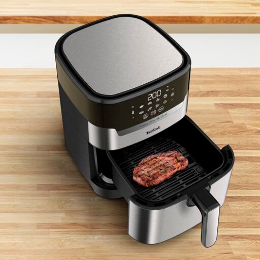 Tefal Fritteuse »Easy Fry & Grill Deluxe«, 1400 W, Heißluftfritteuse & Grill, Display, 4,2 L, 8 Kochprogramme, EY505D