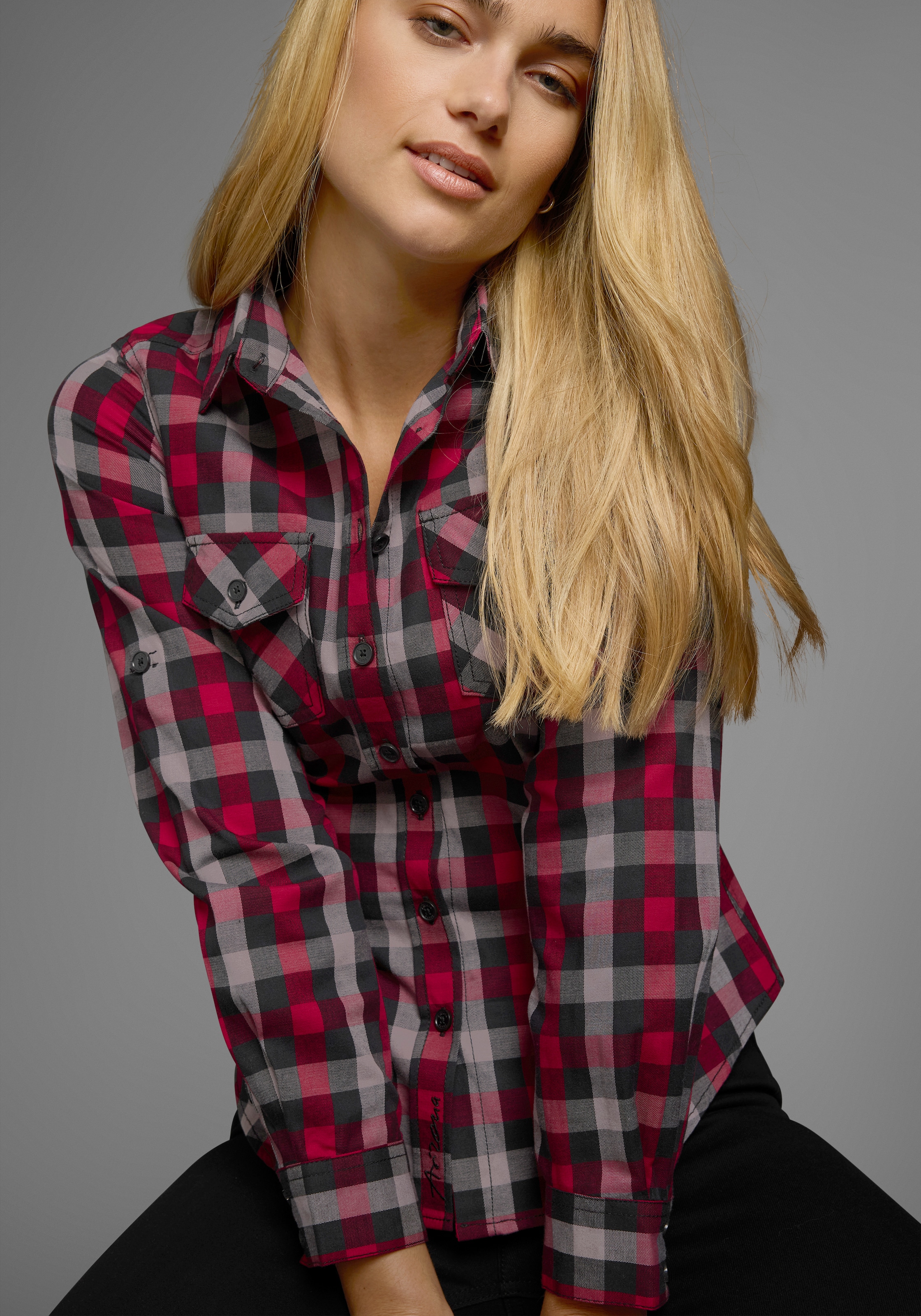 Arizona Karobluse, Lässiger-Holzfäller-Look