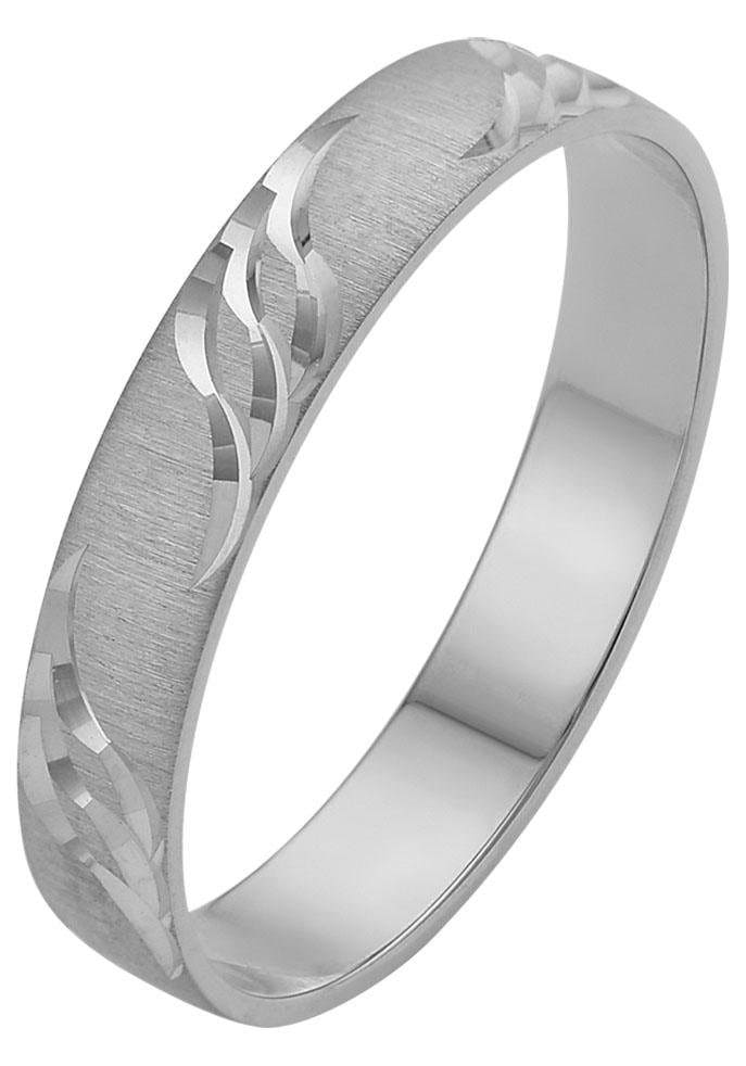 Firetti Trauring »Schmuck Geschenk Gold 375 Hochzeit Ehering "LIEBE" Welle« Made in Germany, wahlweise mit oder ohne Brillant