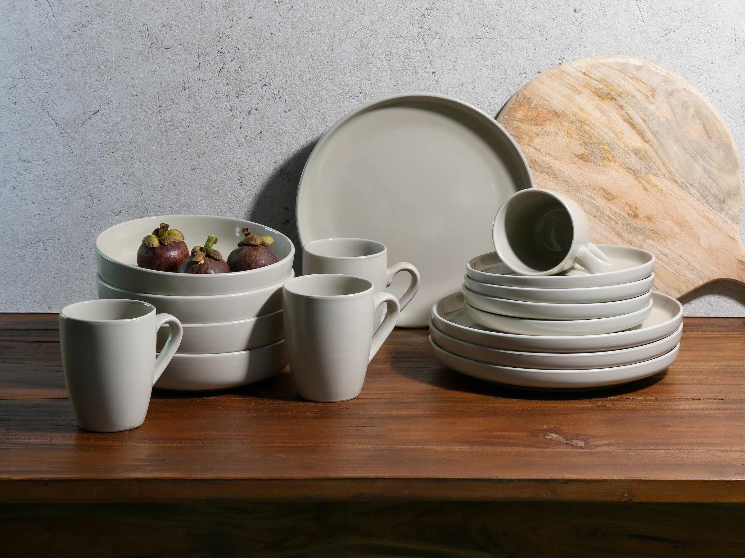LeGer Home by Lena Gercke Kombiservice »Geschirr-Set, Service Liliane« skandinavische, minimalistische Formensprache, 16 Teile