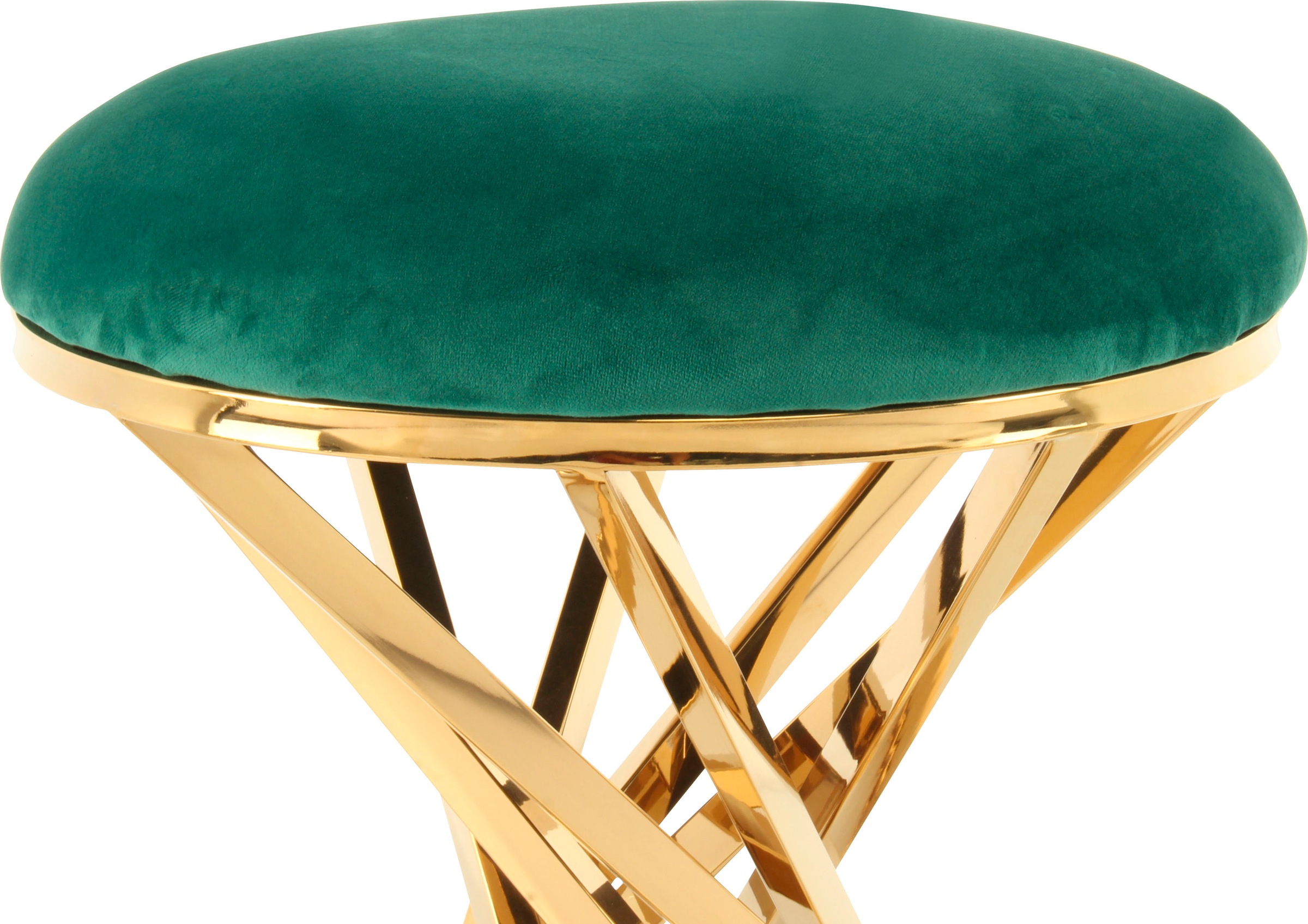 Kayoom Sitzhocker »Hocker Wesley 325,Sitzpouf in elegantem Design, Gestell aus Metall«, (1 St.), glamourös, hochwertig, mit weichem Sitzkissen und Stoffbezug