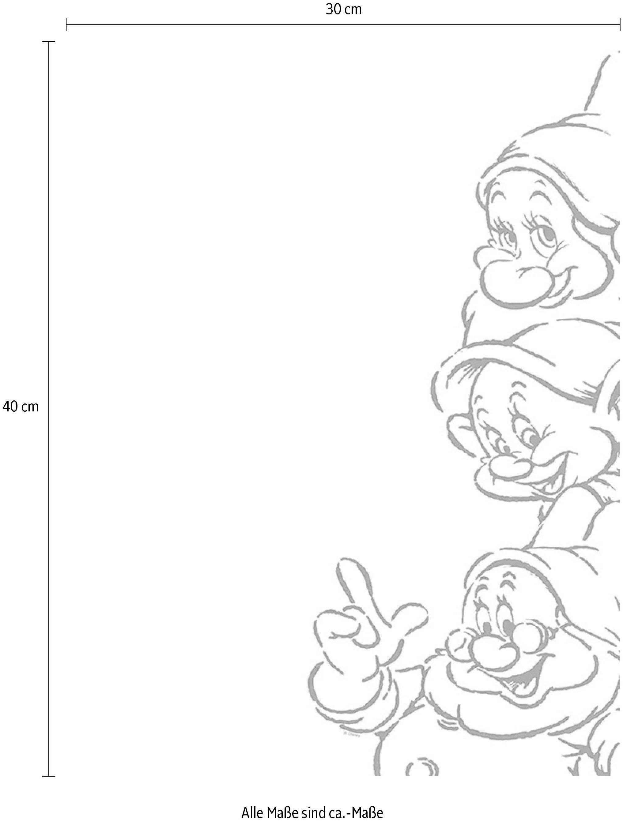 Komar Bild »Snow White Dwarves« Disney 1 Stk. tlg. Wandbild zur Dekoration im Kinderzimmer - ohne Rahmen