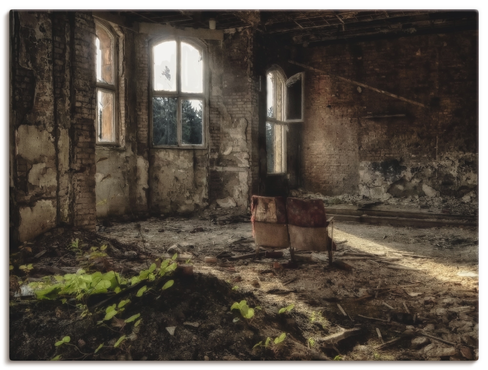 Artland Wandbild »Lost Place - für immer«, Gegenstandslos, (1 St.), als Leinwandbild, Poster in verschied. Größen