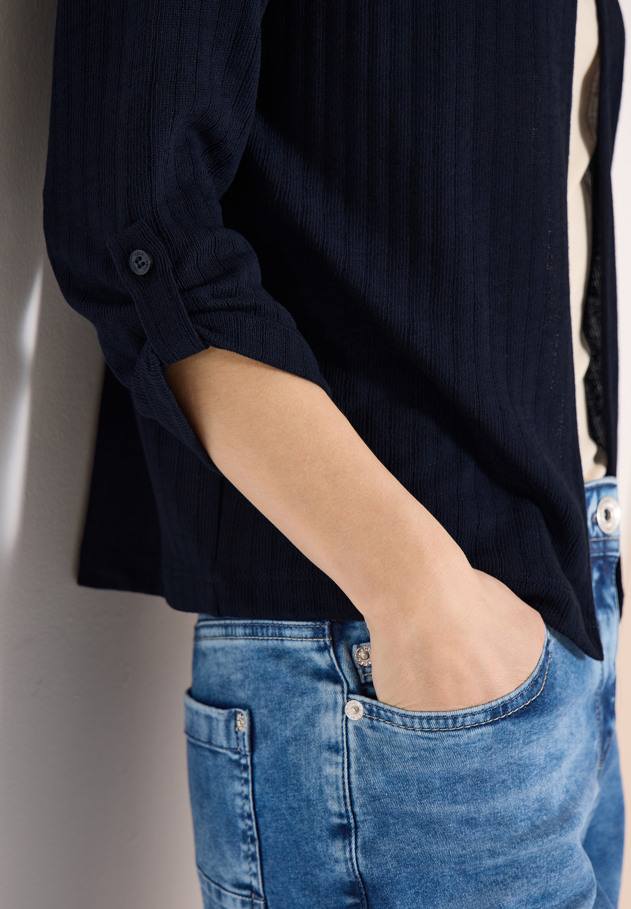 Cecil Shirtjacke mit Turn-Up-Detail