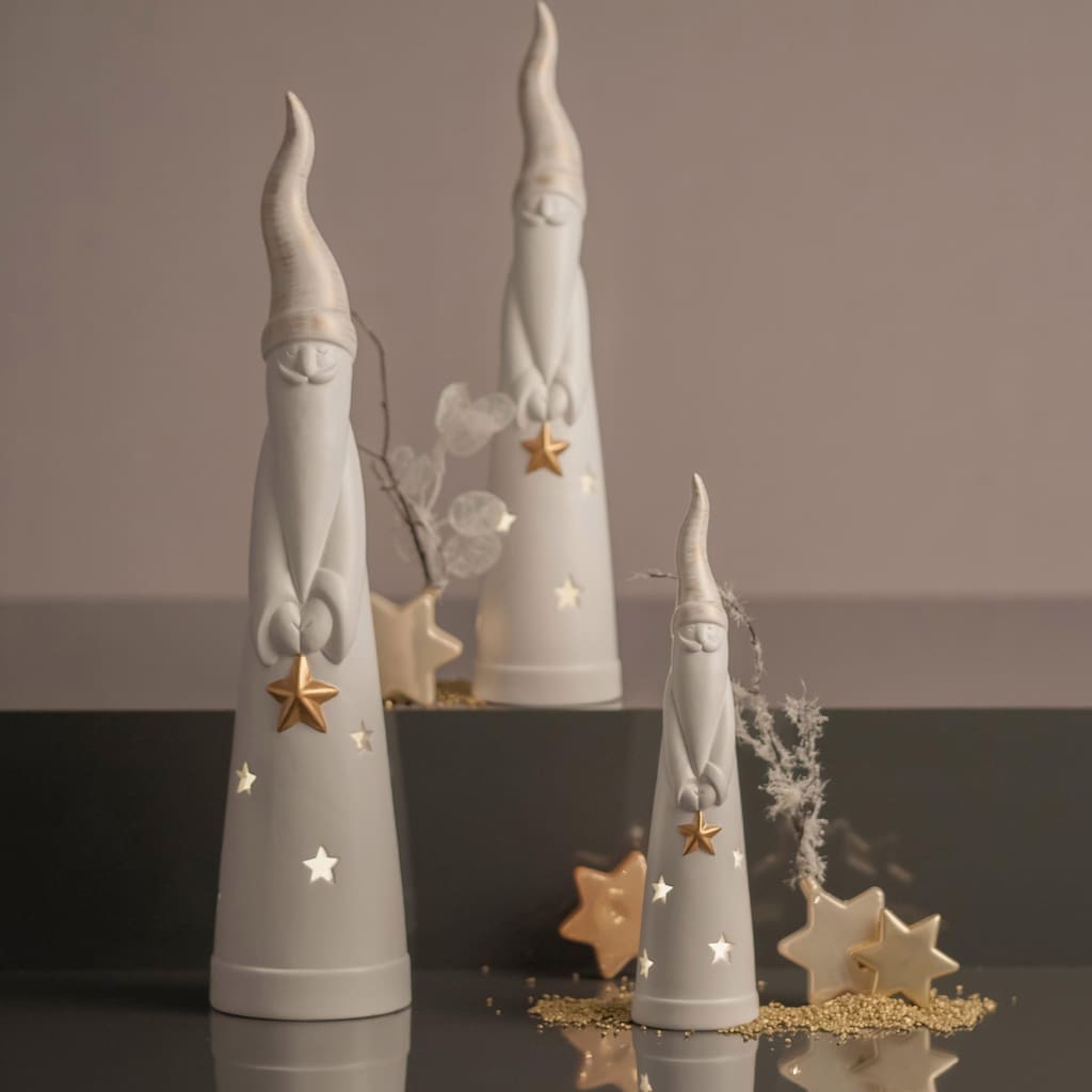 VALENTINO Wohnideen LED Dekofigur »Santa«, aus Keramik