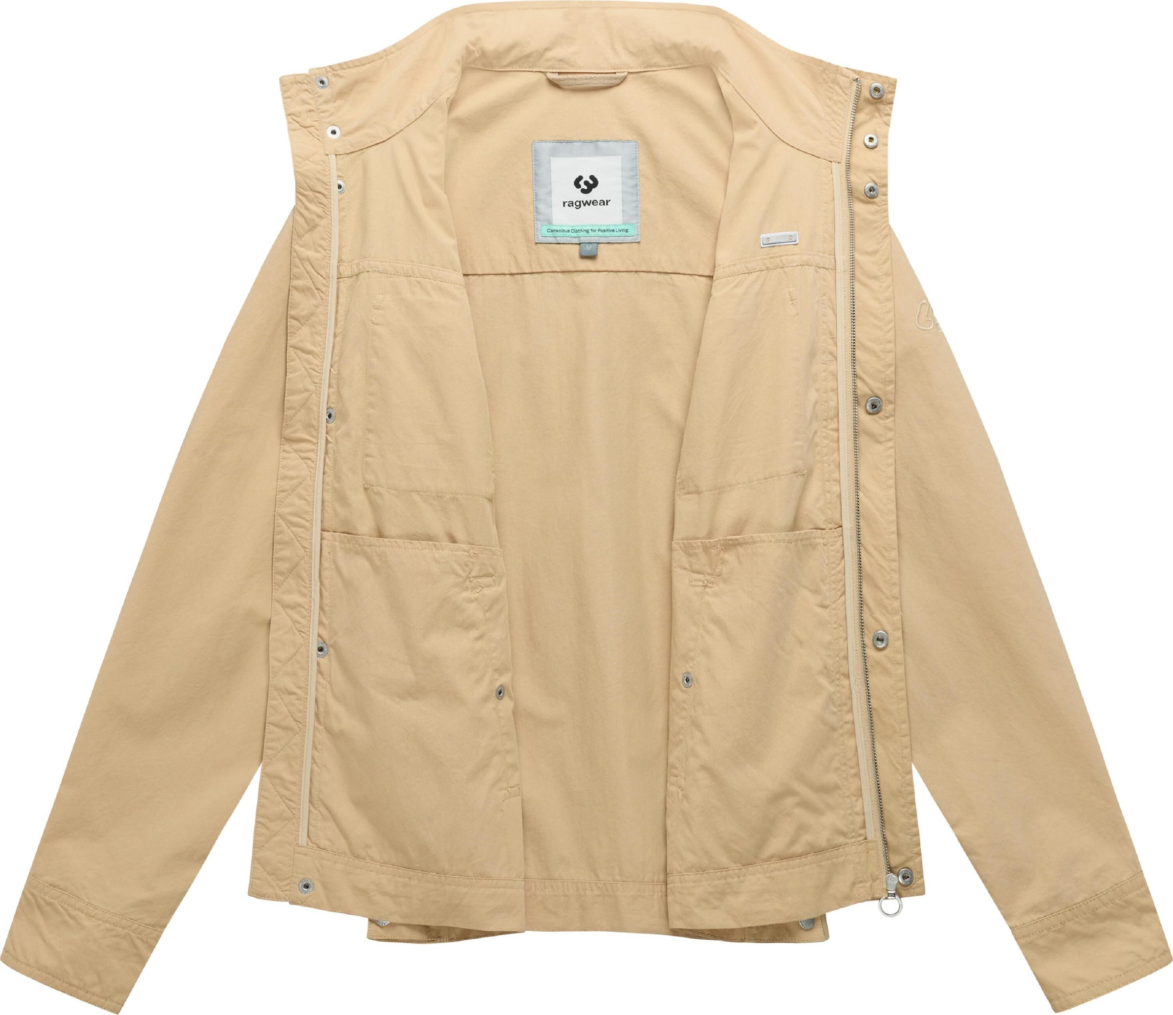 Ragwear Outdoorjacke »Anorak Murpho« ohne Kapuze Leichte Übergangsjacke mit Brusttaschen