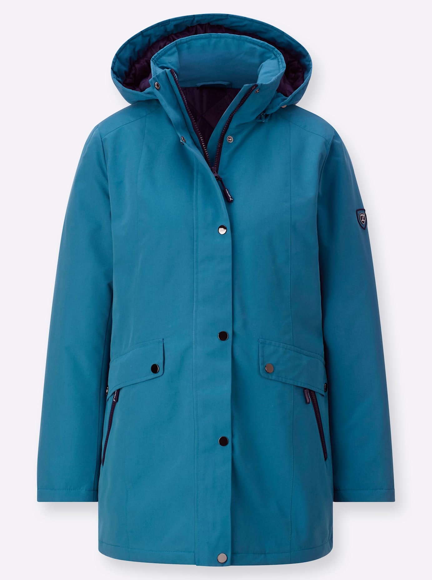 Casual Looks Langjacke, mit Kapuze