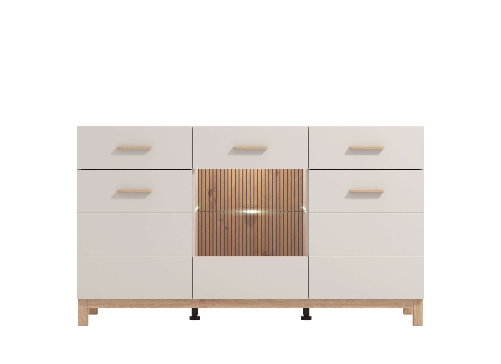 Home affaire Sideboard »Essex, Kommode, Kombikommode, Anrichte, Schrank« Modernes Sideboard: Kaschmir-Dekor, 3 Türen & 2 Schubladen