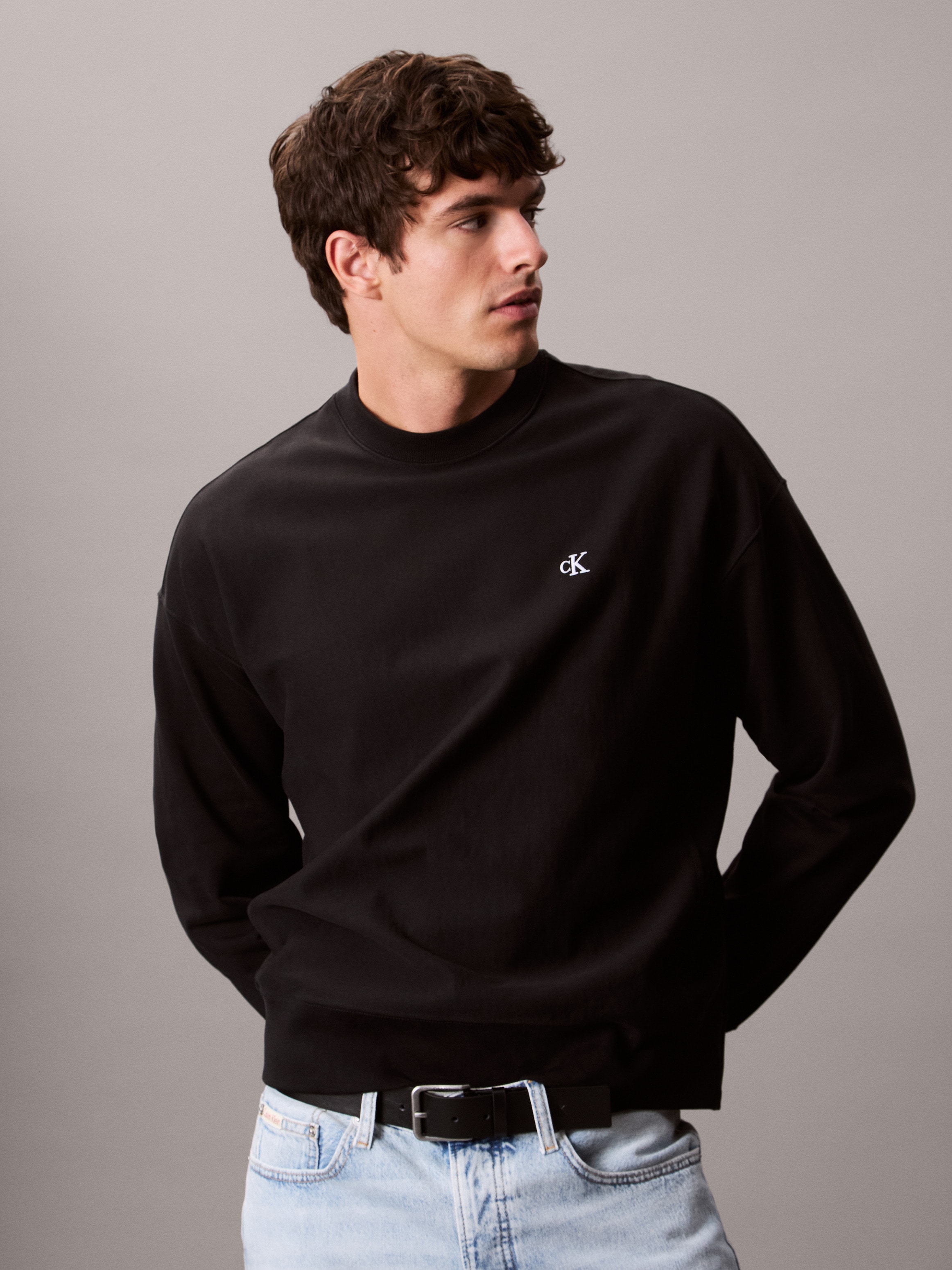 Calvin Klein Jeans Sweatshirt »PRMM TRRY MNGRM CN S«, Mit Rundhalsausschnitt