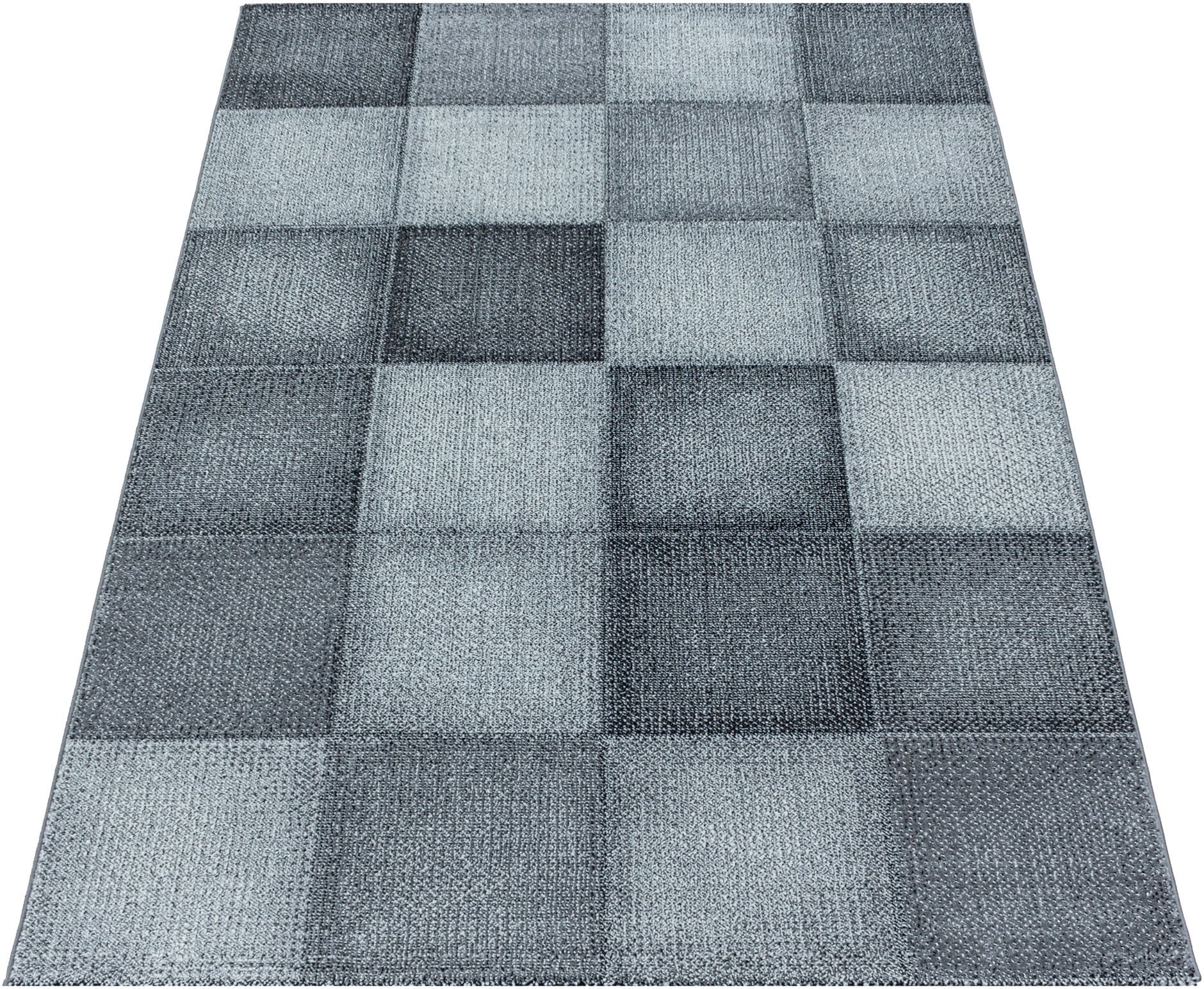 Ayyildiz Teppiche Teppich »OTTAWA 4202«, rechteckig, 8 mm Höhe, Kurzflor, Karo Muster, Patchwork, Wohnzimmer