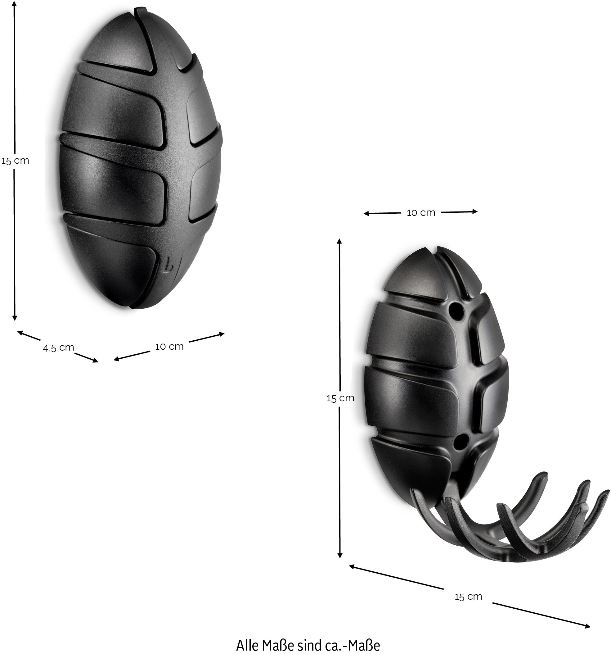 Spinder Design Garderobenhaken »BUG BIO« Design-Garderobe aus recyceltem Material und mit klappbaren Haken
