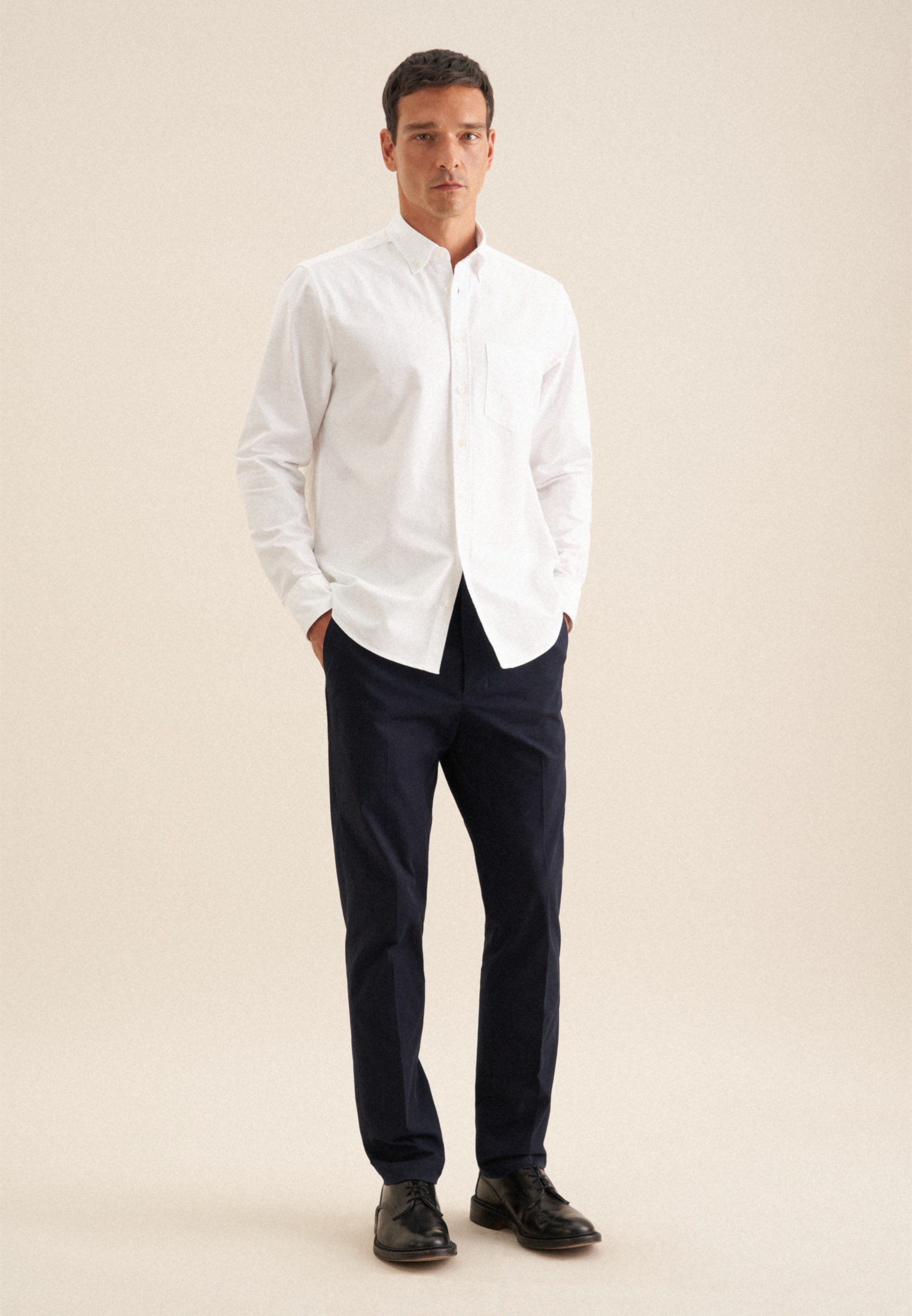 seidensticker Businesshemd, Regular 1/1 Button-Down-Kragen Uni