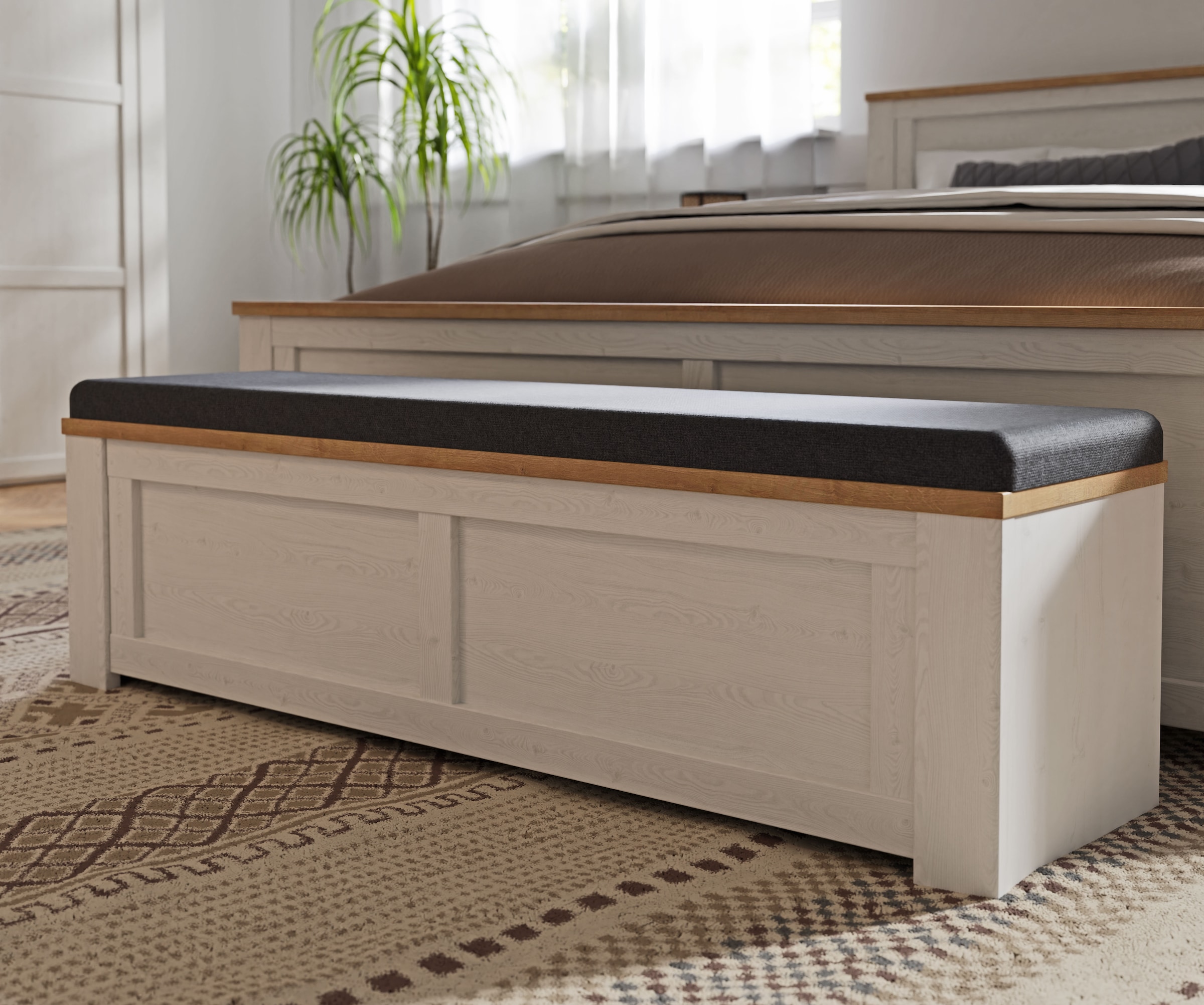 FORTE Sitztruhe »Bohol« aufklappbar Stauraum, gepolstert