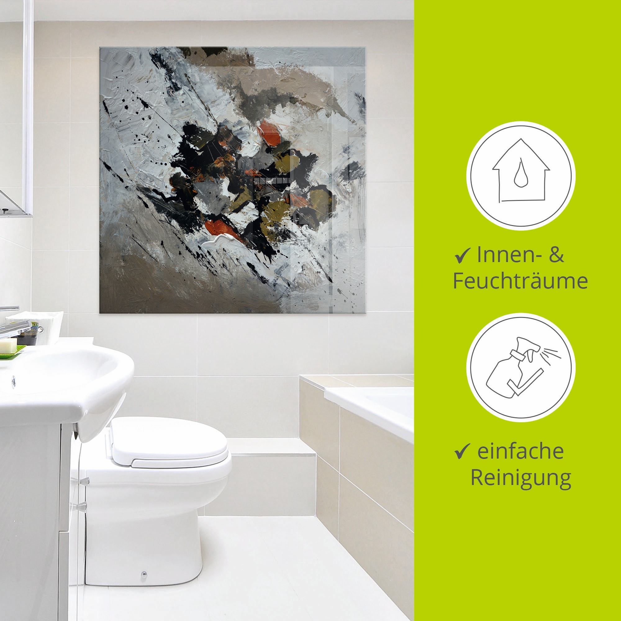 Artland Glasbild »Abstrakt XIII«, Gegenstandslos, (1 St.), in verschiedenen Größen