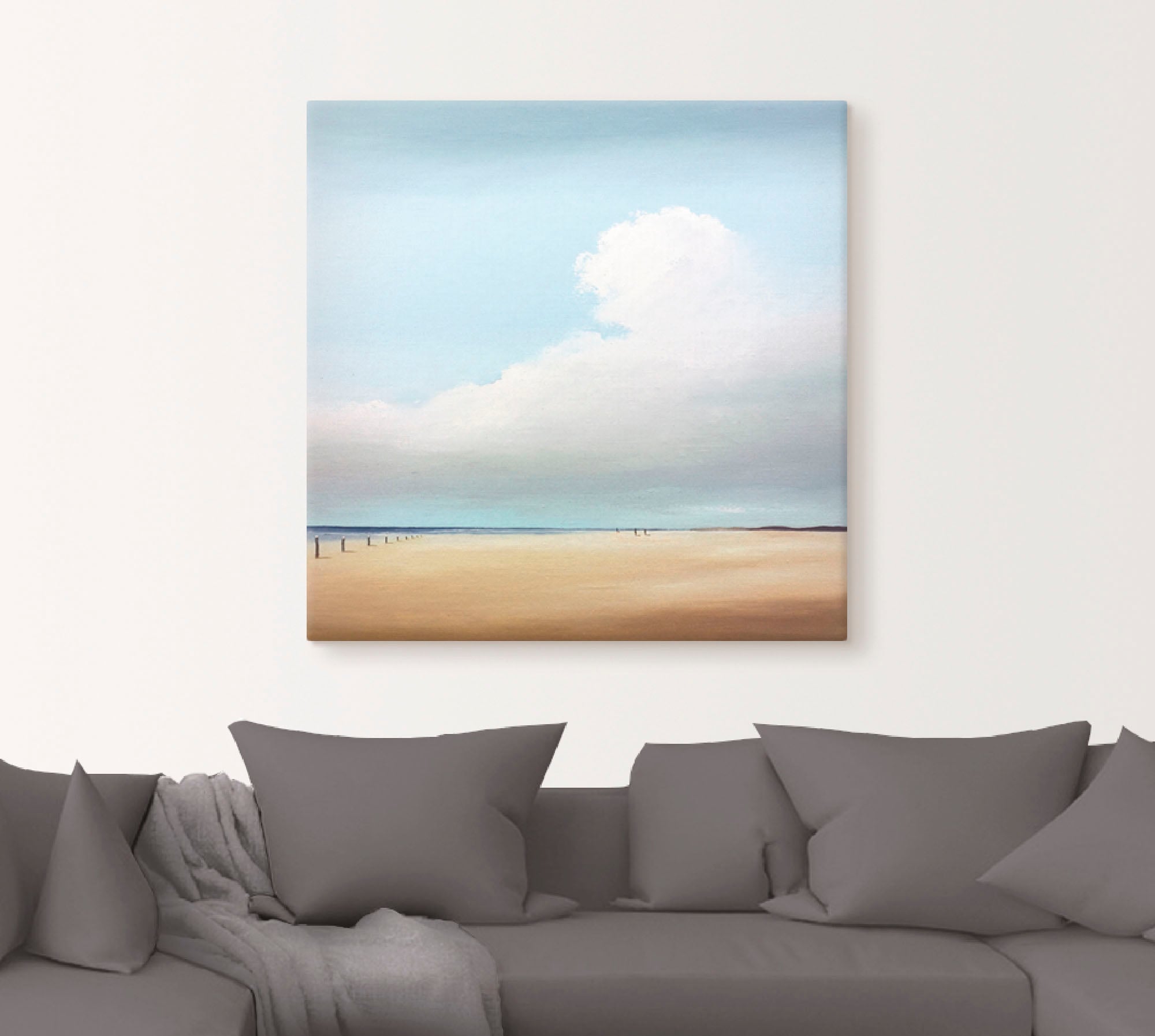 Artland Leinwandbild »Spaziergang I«, Strand, (1 St.), auf Keilrahmen gespannt