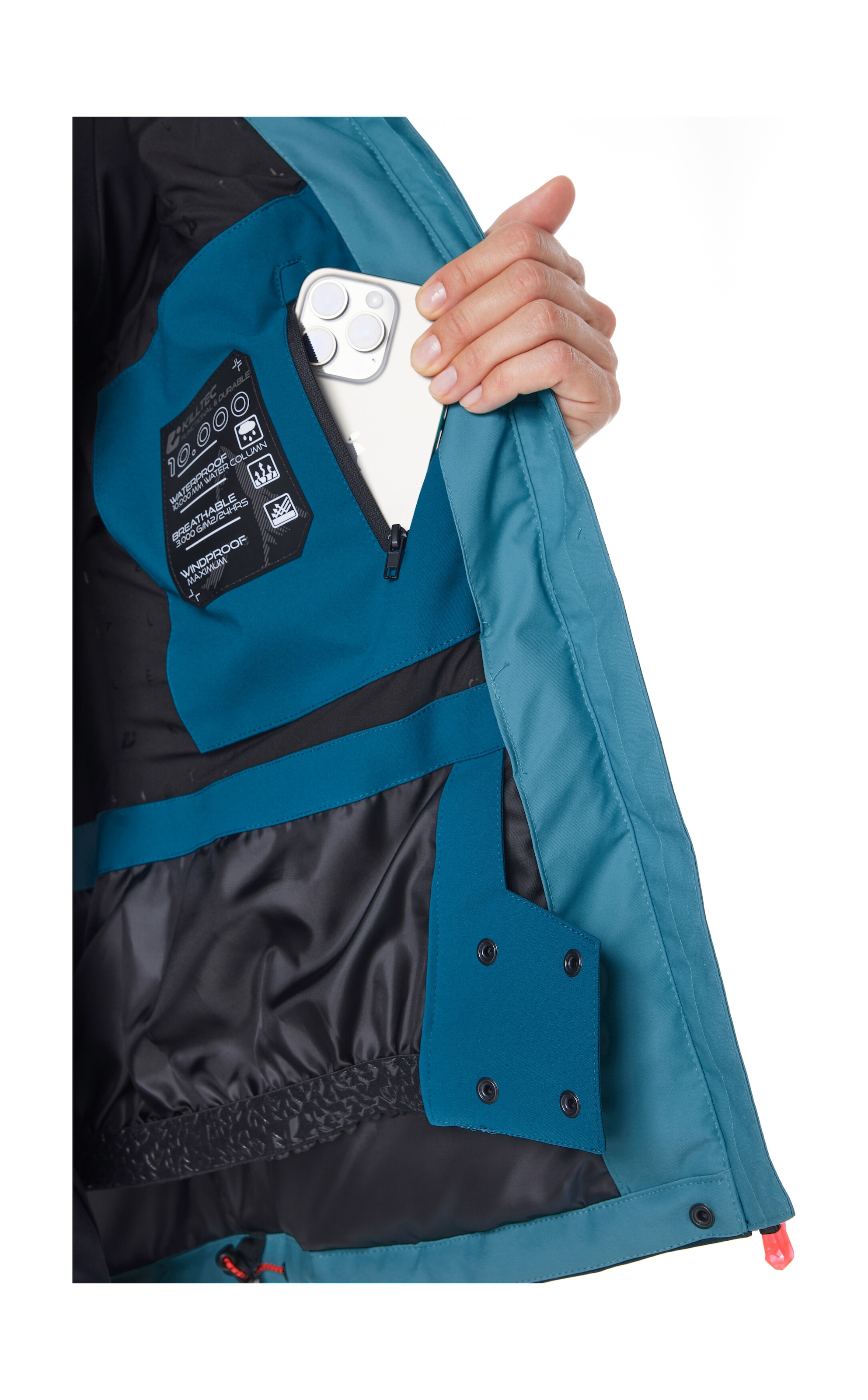 Killtec Skijacke »KSW 67 WMN SKI JCKT« Damen Skijacke: wasserdicht, atmungsaktiv, abnehmbare Kapuze